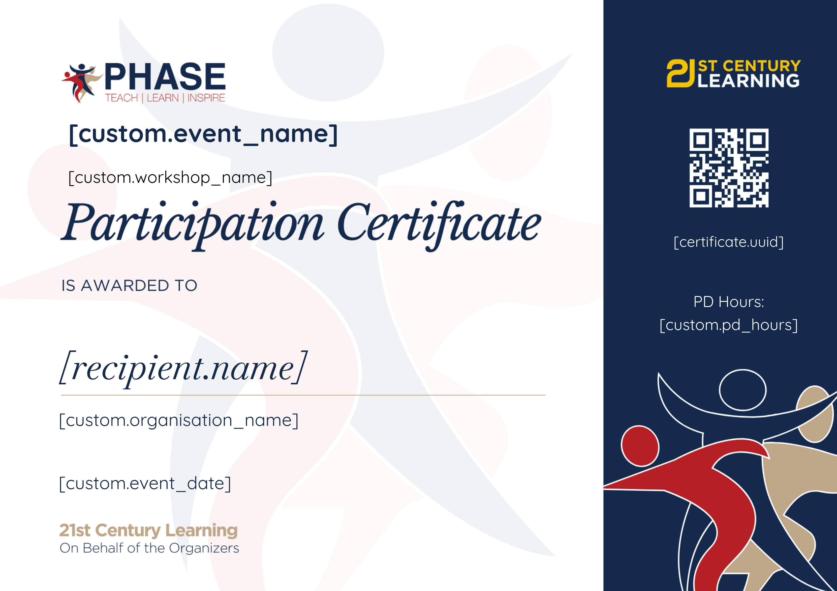 PHASE Conference certificate