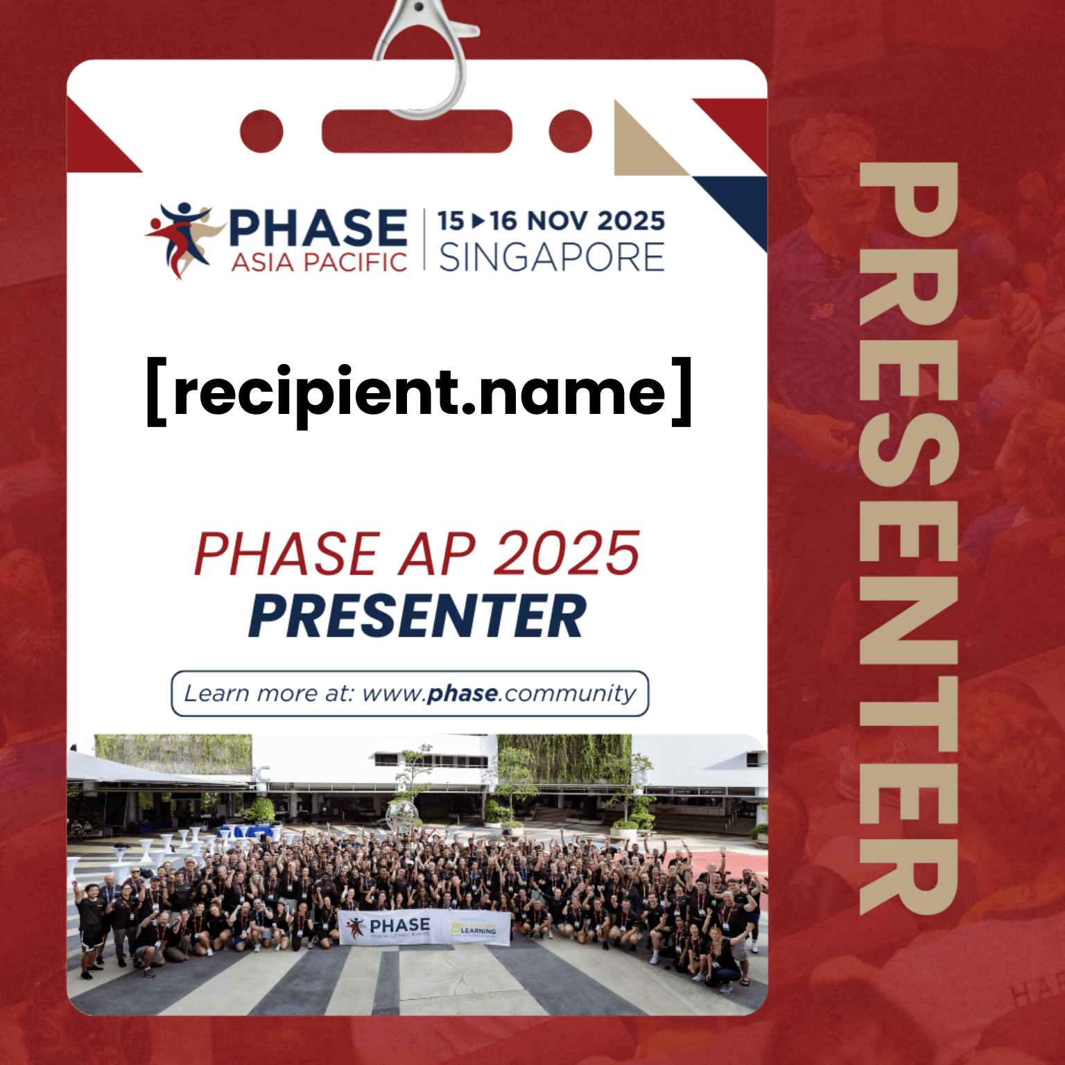 PHASE Conference Presenter badge