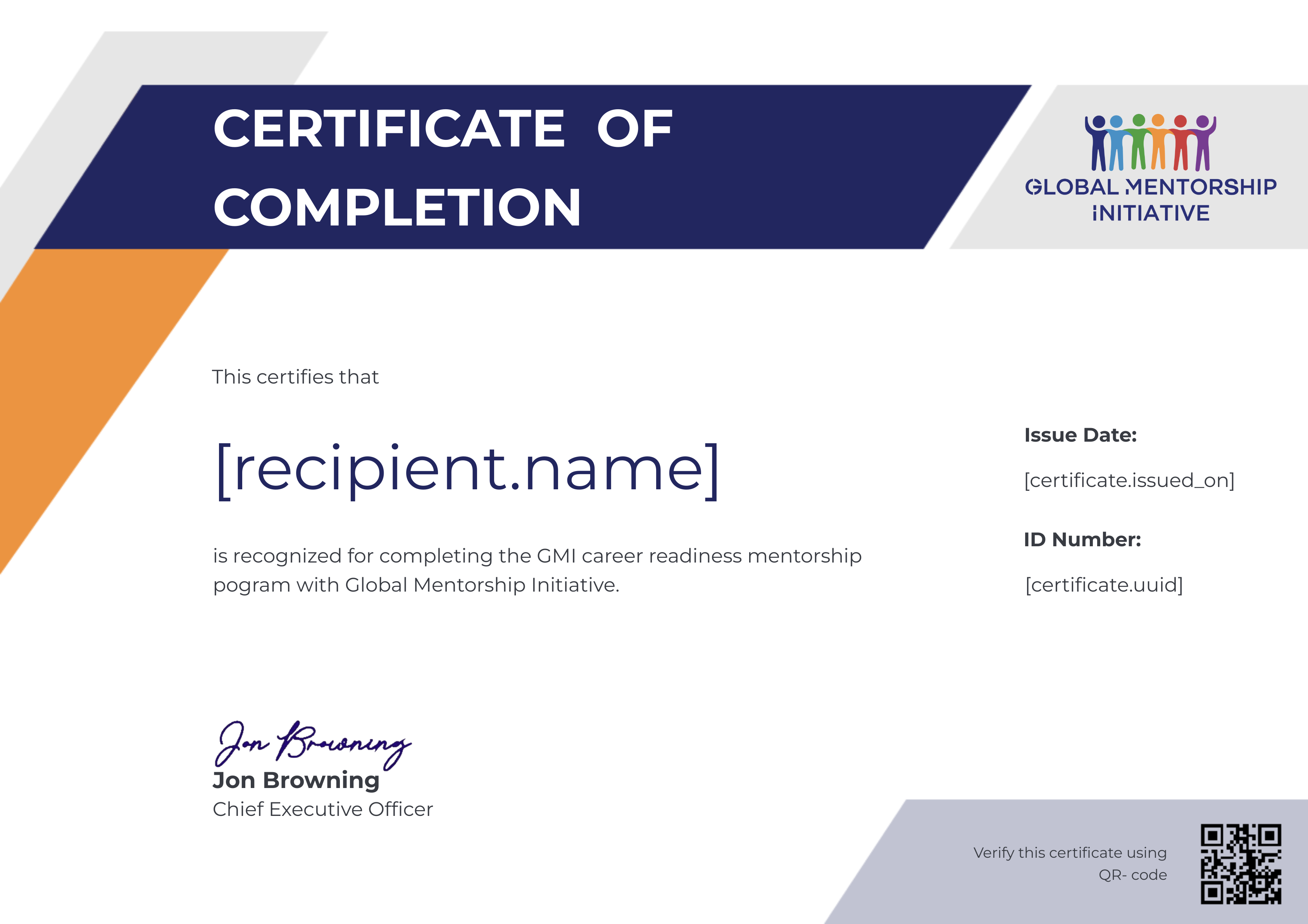 Student English Program certificate
