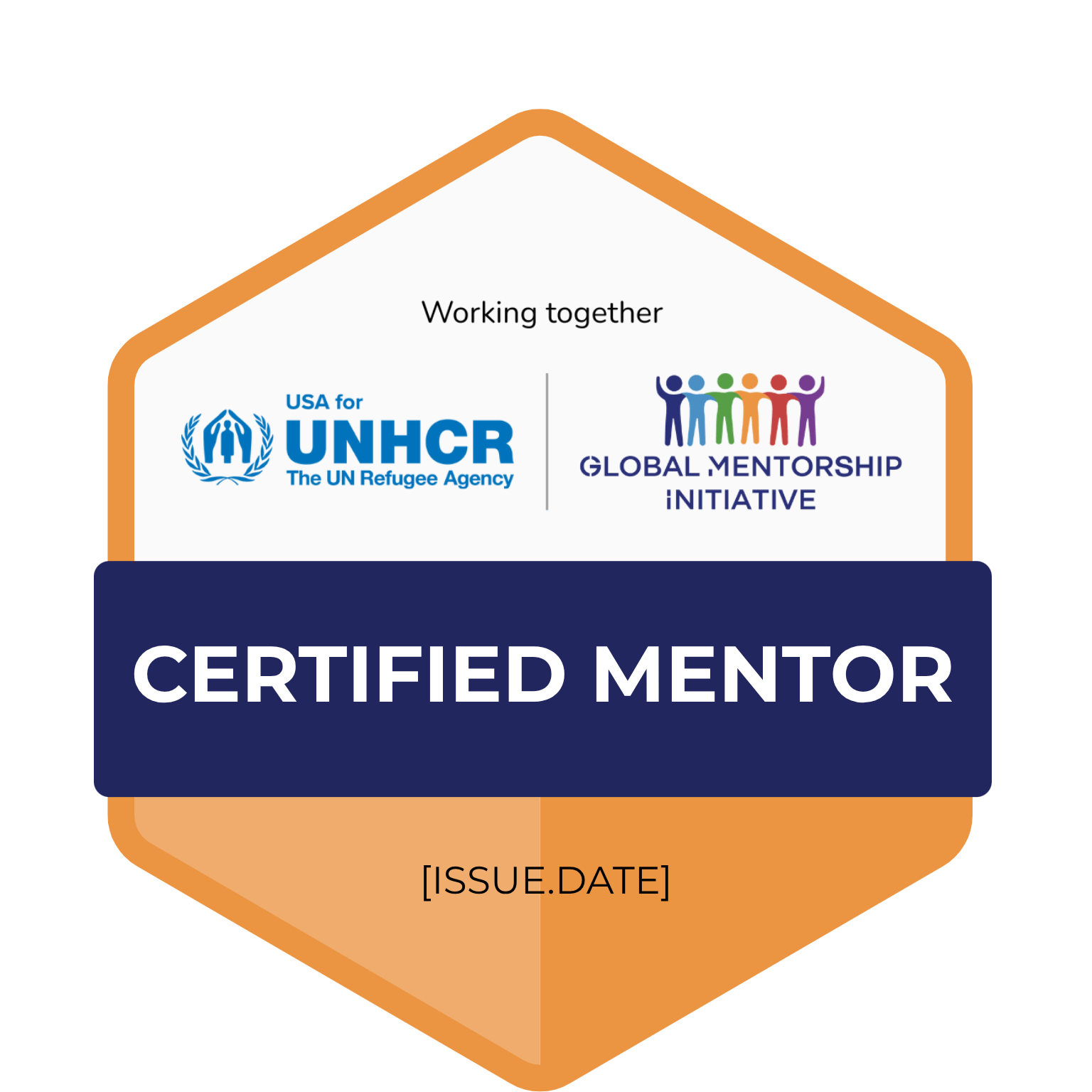 UNHCR Gold mentor badge
