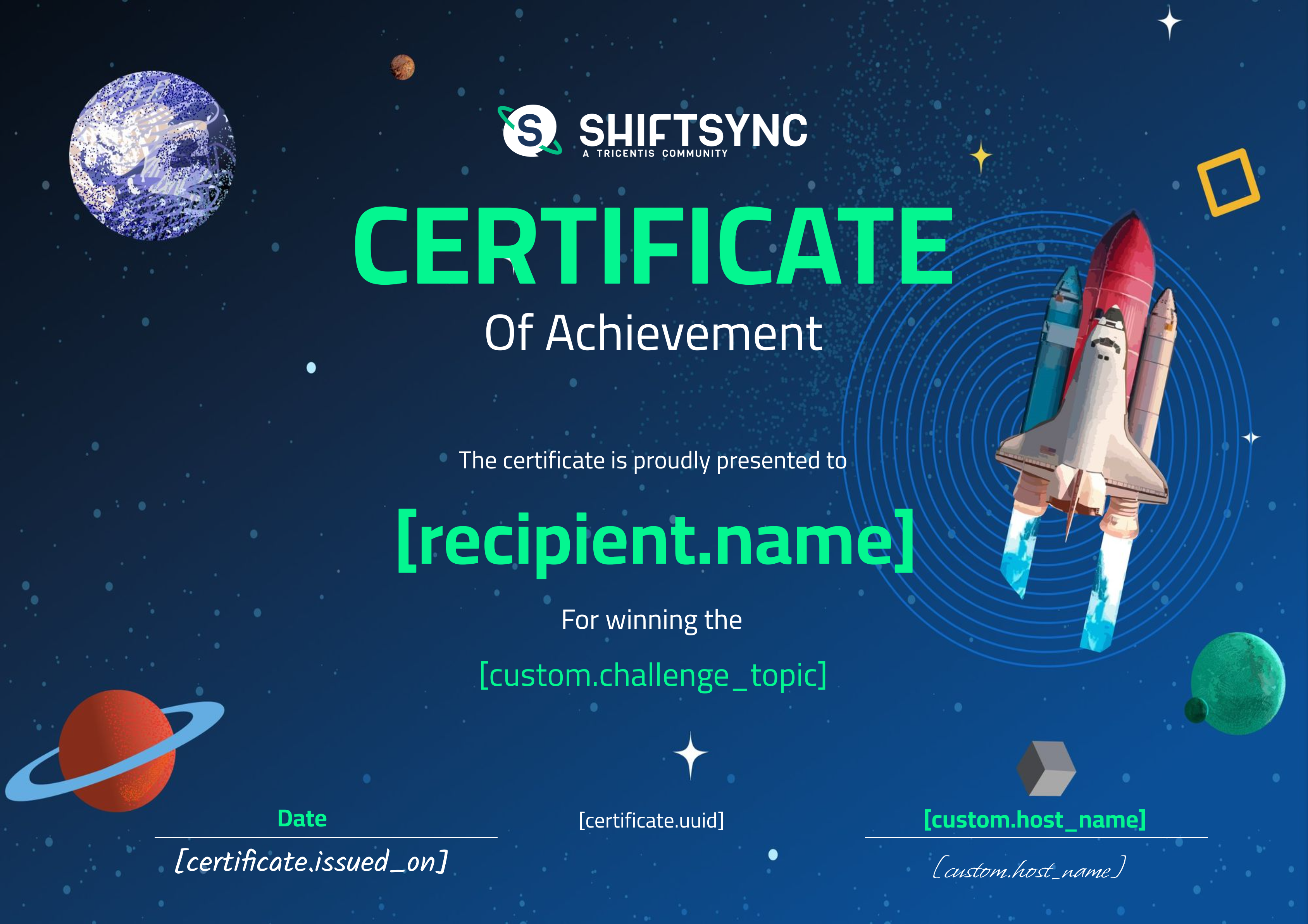 Winning a ShiftSync Challenge certificate
