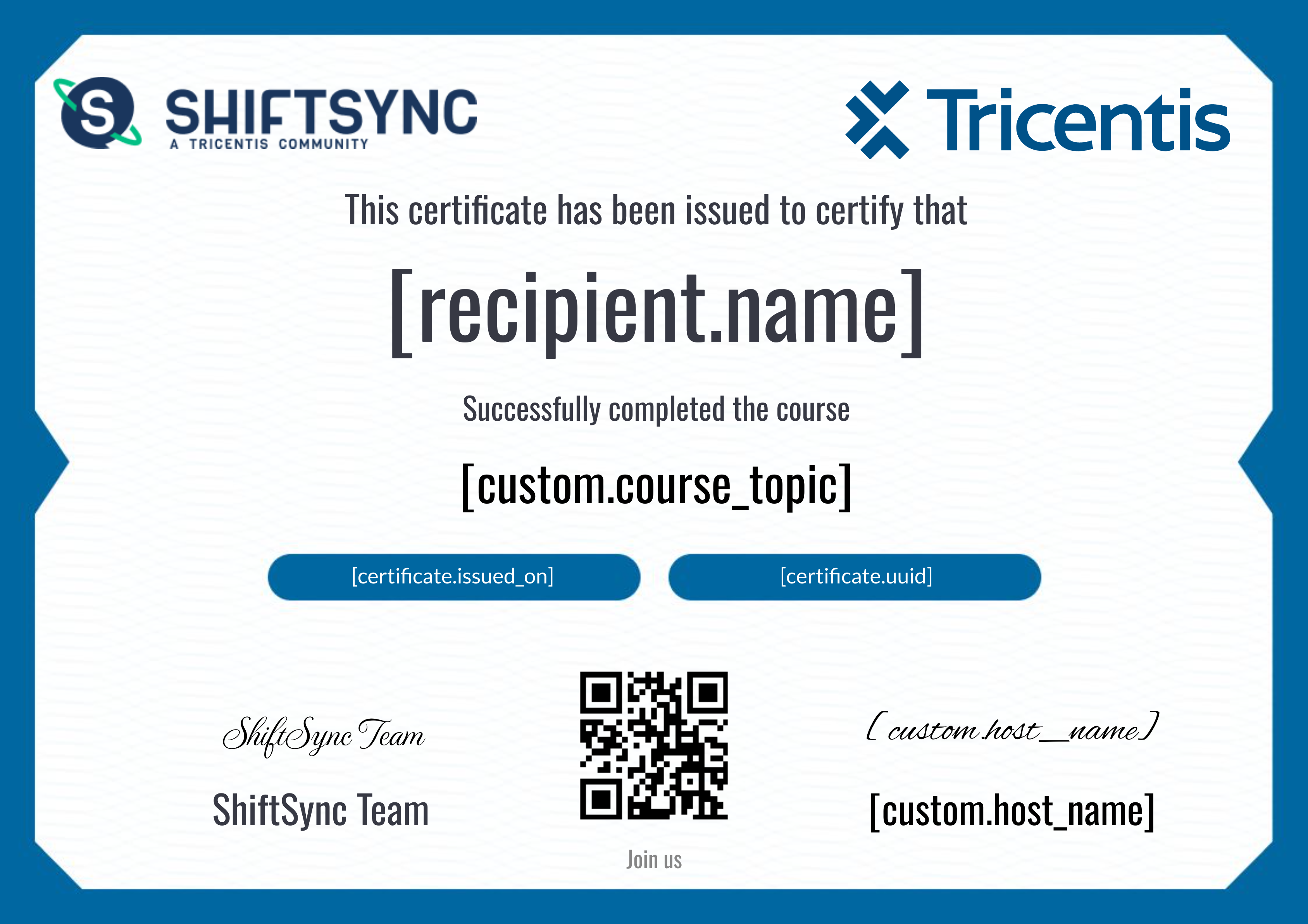 Completing a ShiftSync Course certificate