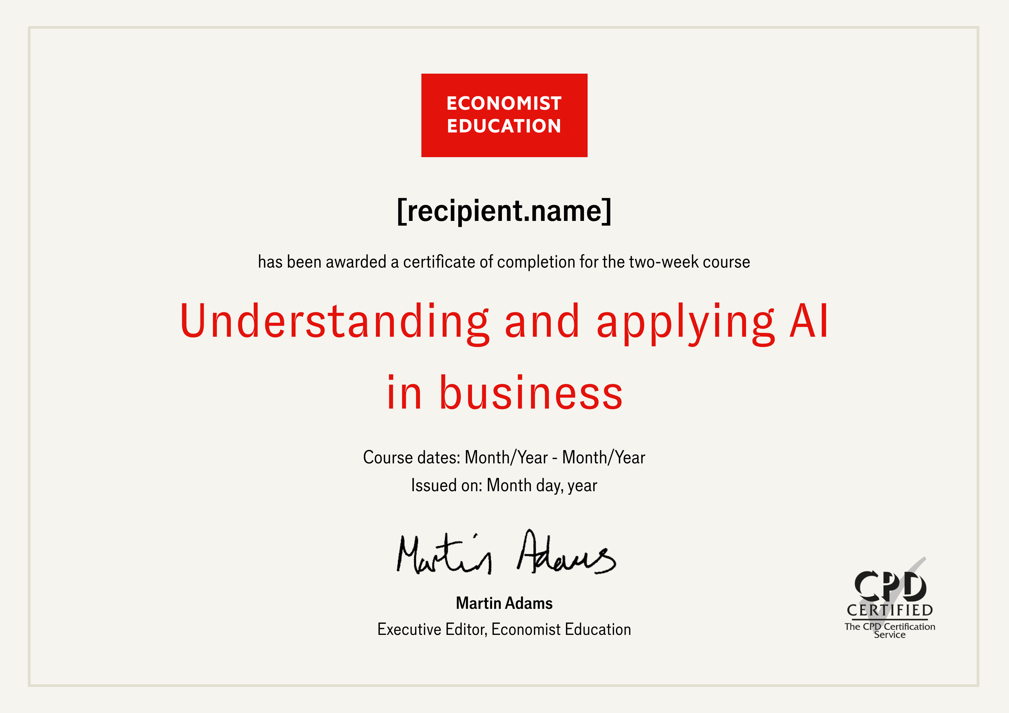Understanding and applying AI in business 2027-03