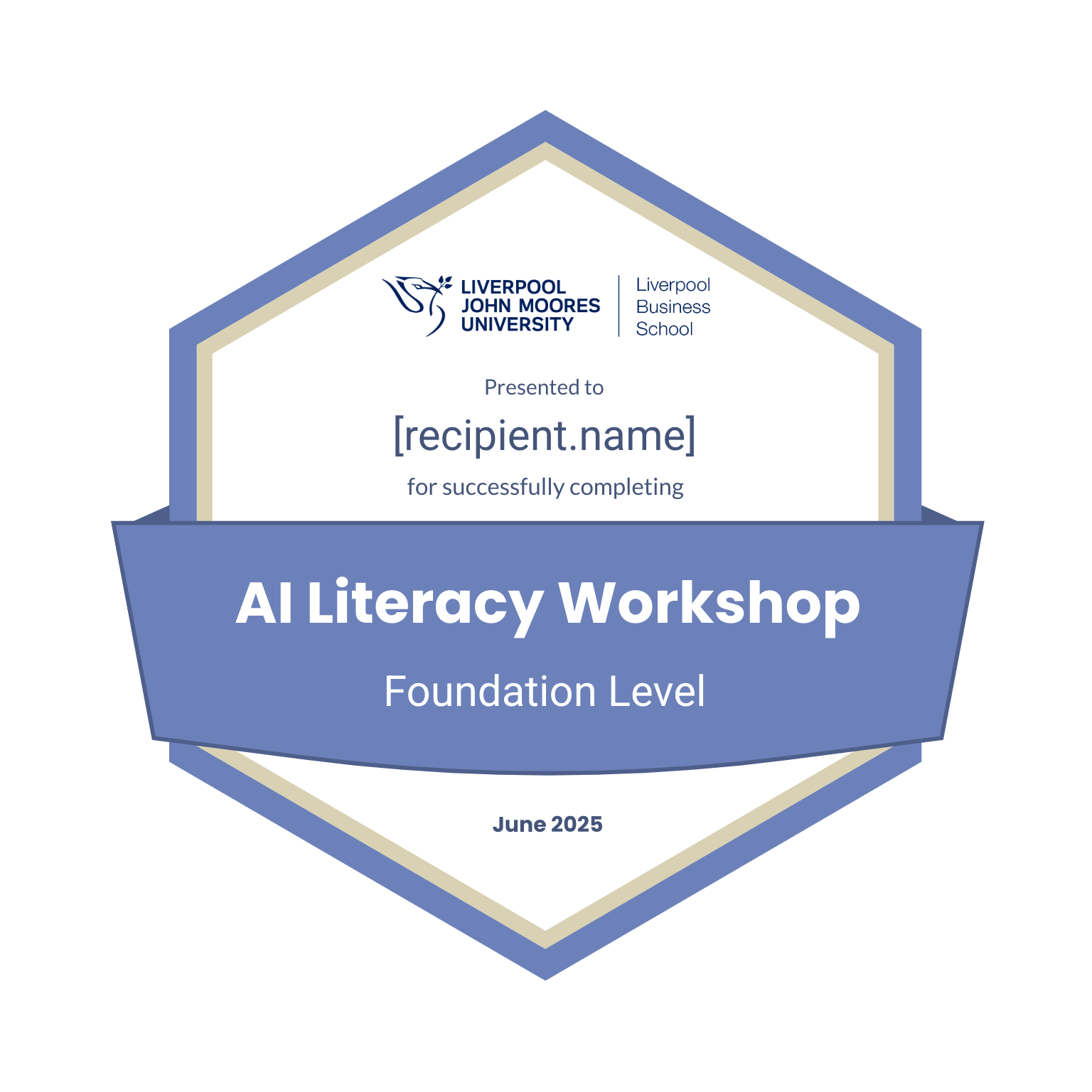 AI Literacy Foundations Workshop badge