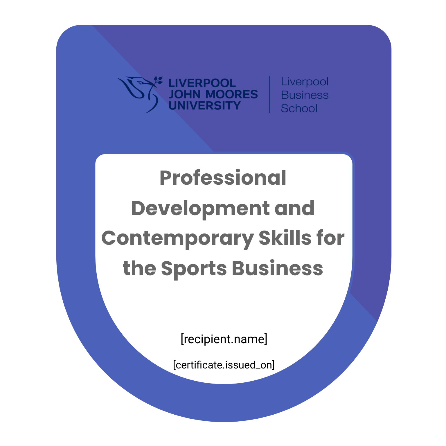 Professional Development and Contemporary Skills for the Sports Business badge
