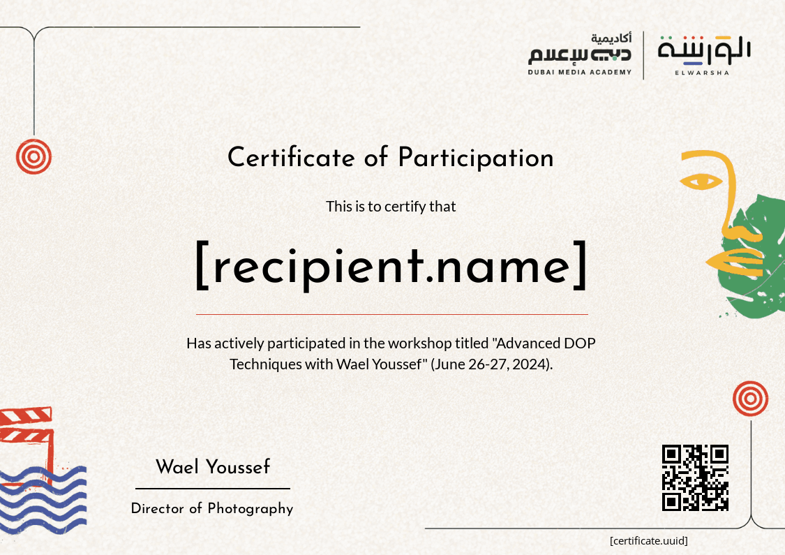 Advanced DOP Techniques (Jun 26-27, 2024) certificate