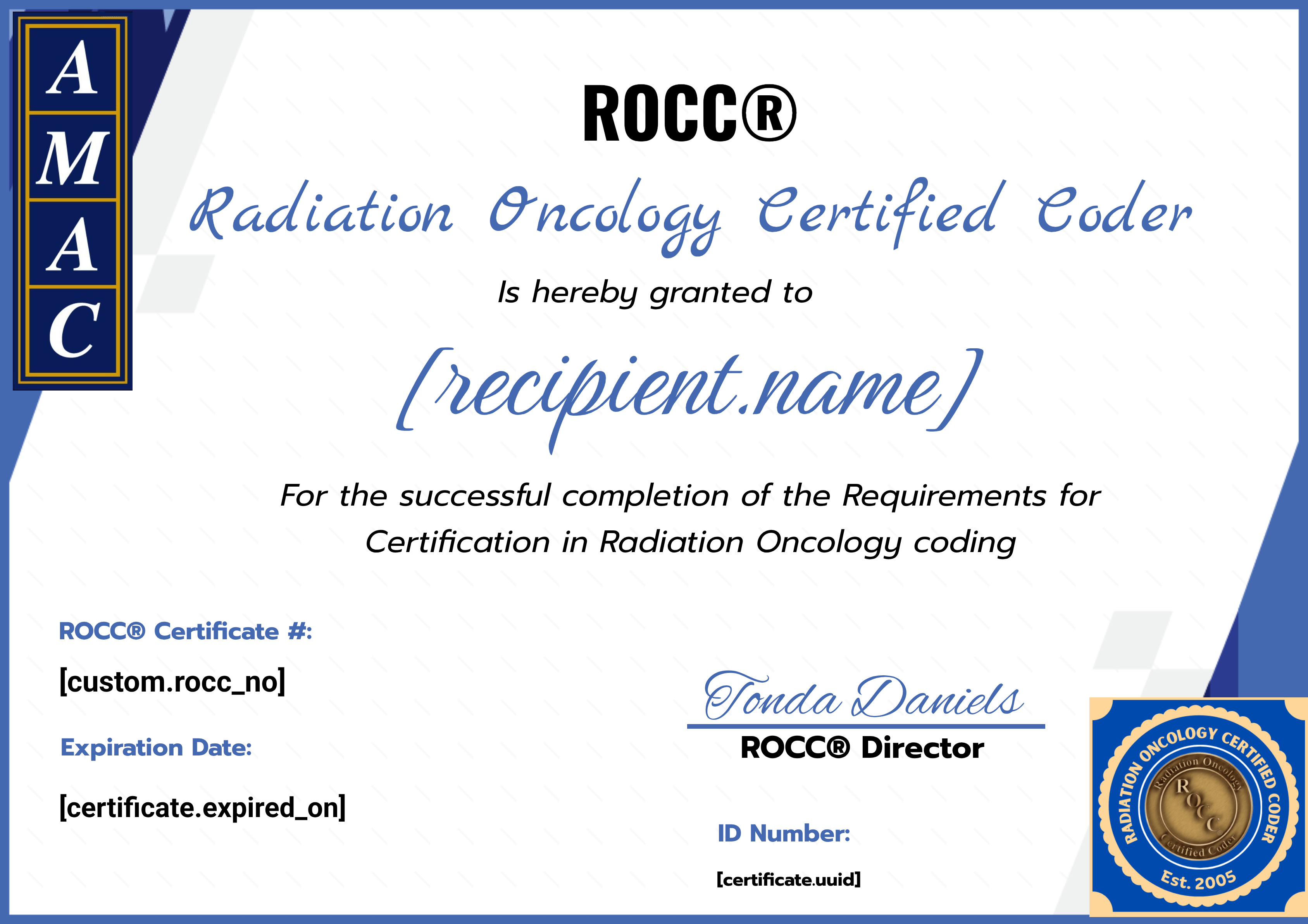 New ROCC Certification