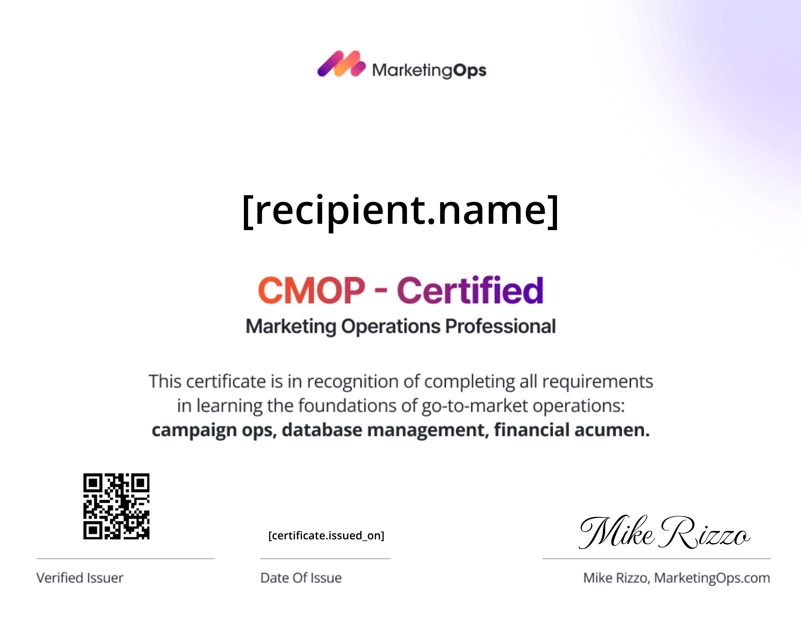 Level 01 | Certified Marketing Ops Pro