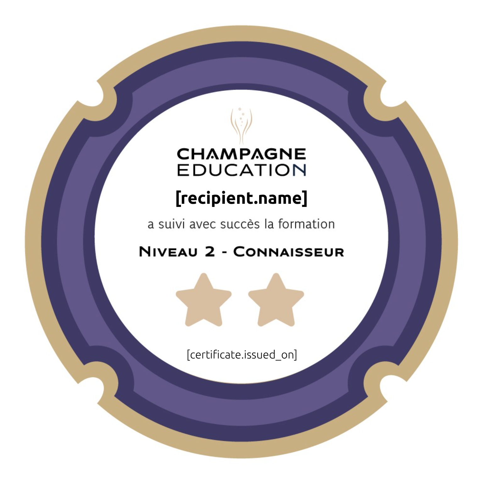 Champagne Education Niveau 2 - Connaisseur badge