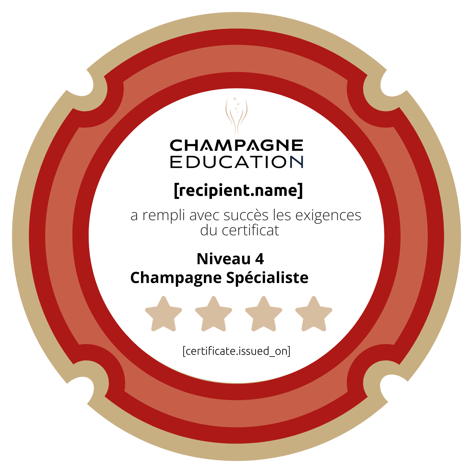 Champagne Education Niveau 4 - Spécialiste badge