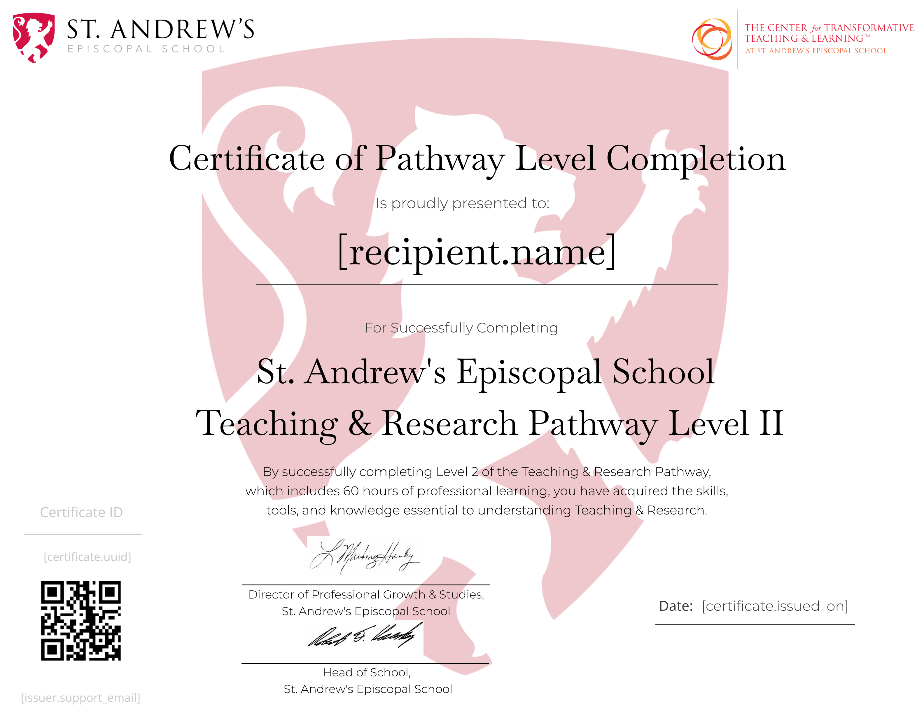 Teaching & Research Pathway Level 2 certificate