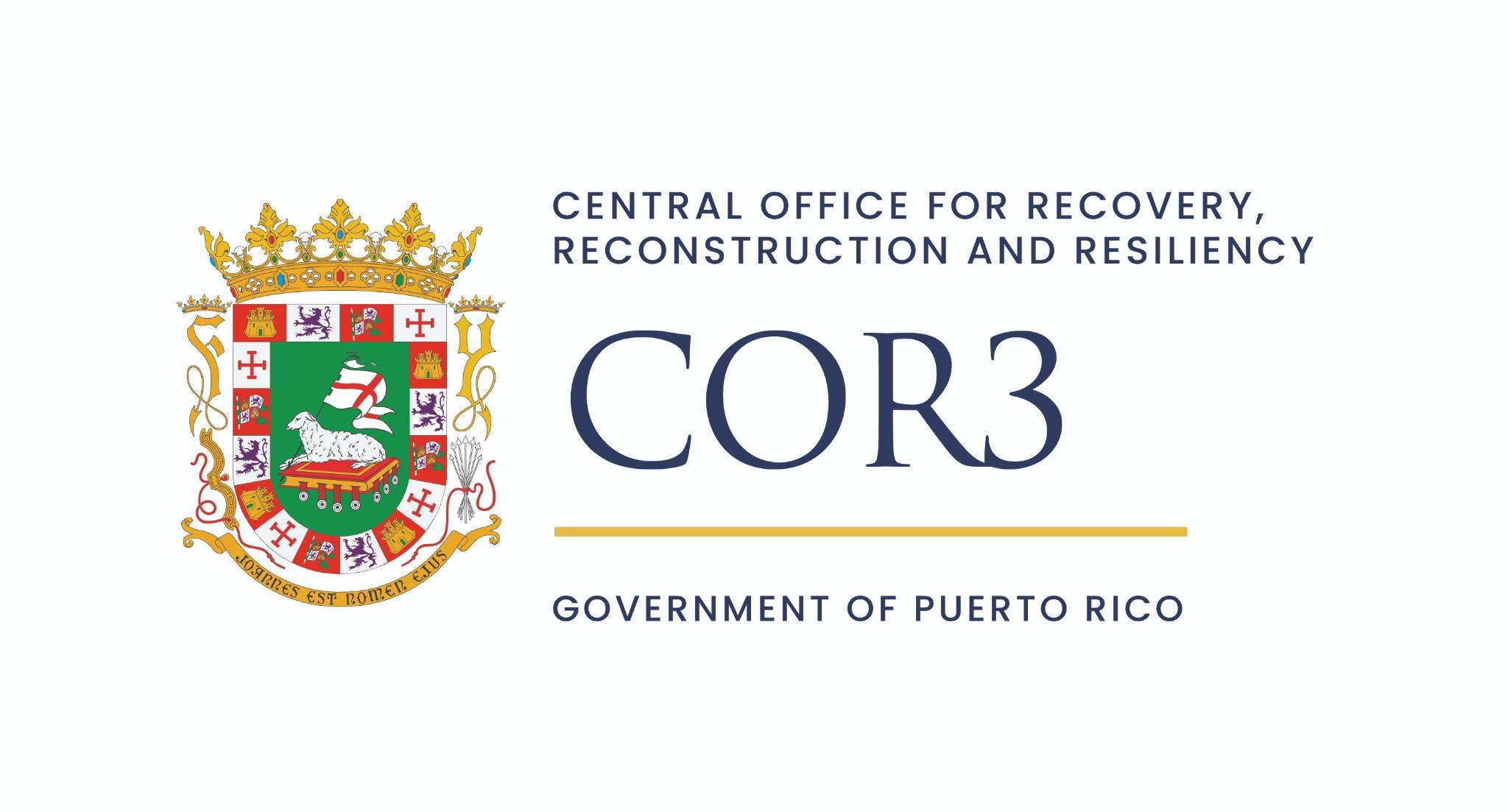 Central Office for Reconstruction, Recovery and Resiliency (COR3) logo