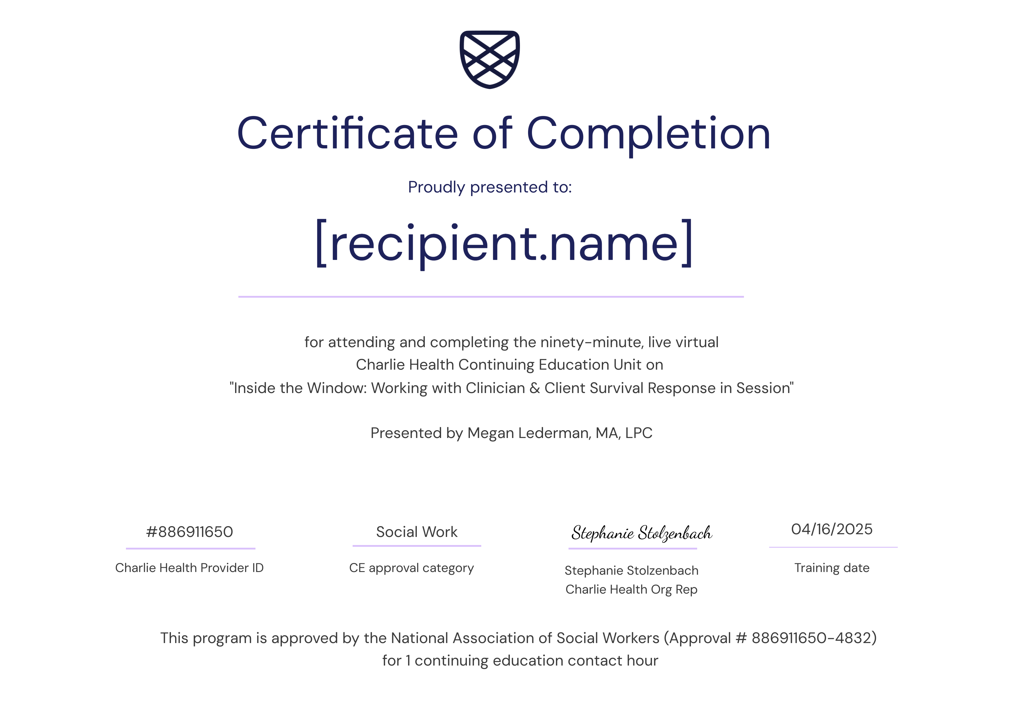 Inside the Window_NASW certificate