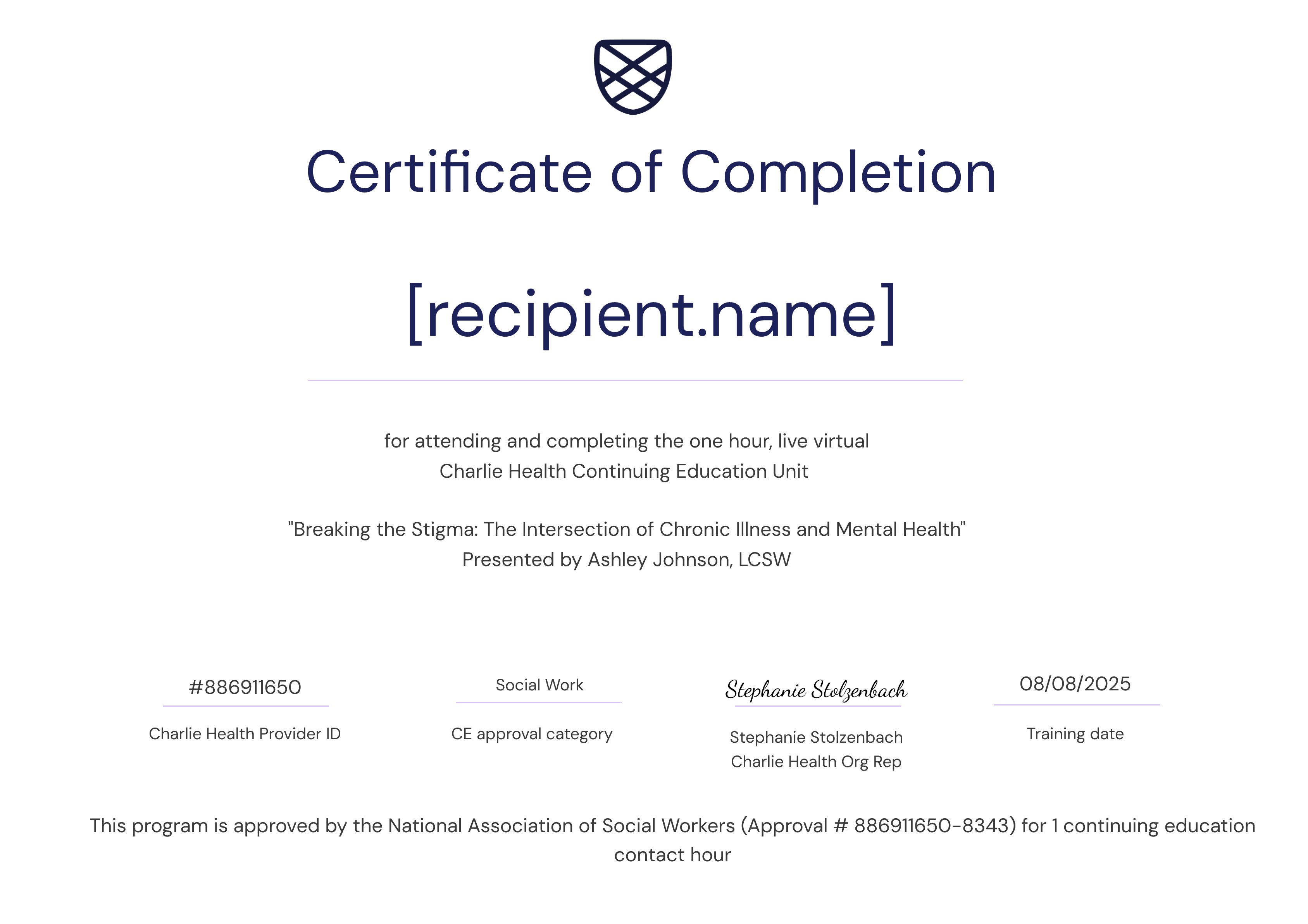 NASW_Breaking the Stigma_08.08.25 certificate