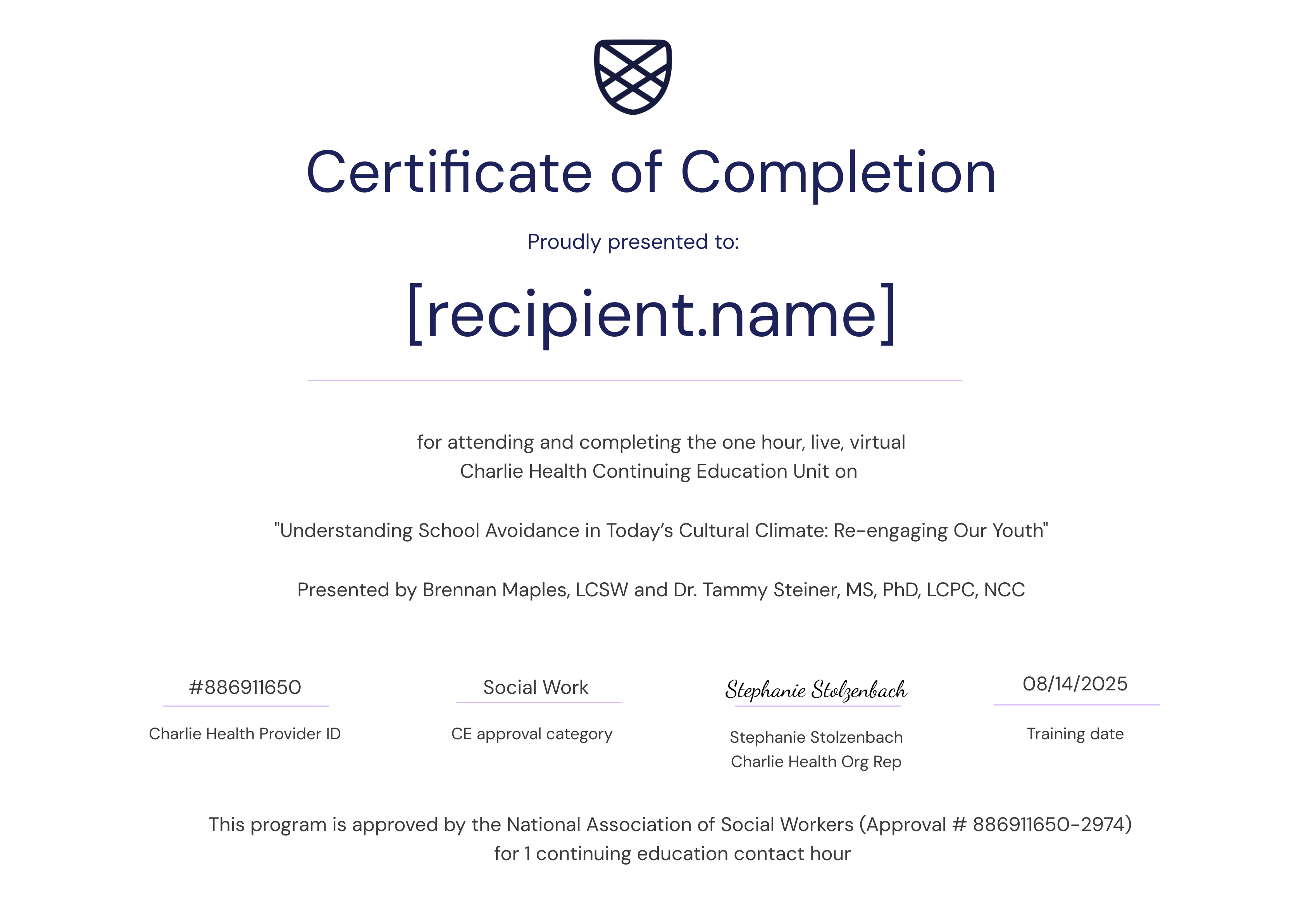 NASW_School Avoidance_08.14.25 certificate