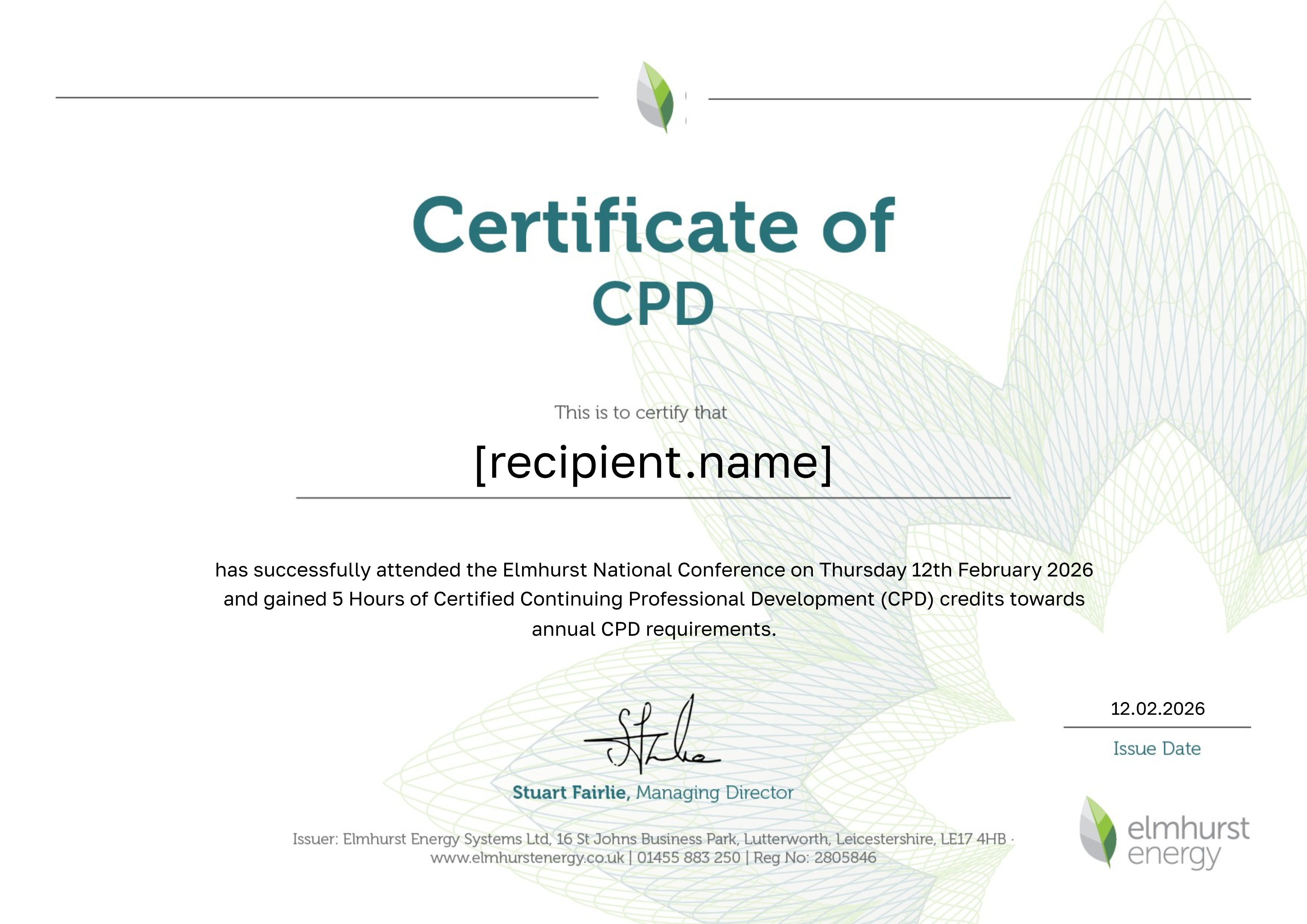 Elmhurst National Conference 2026 certificate