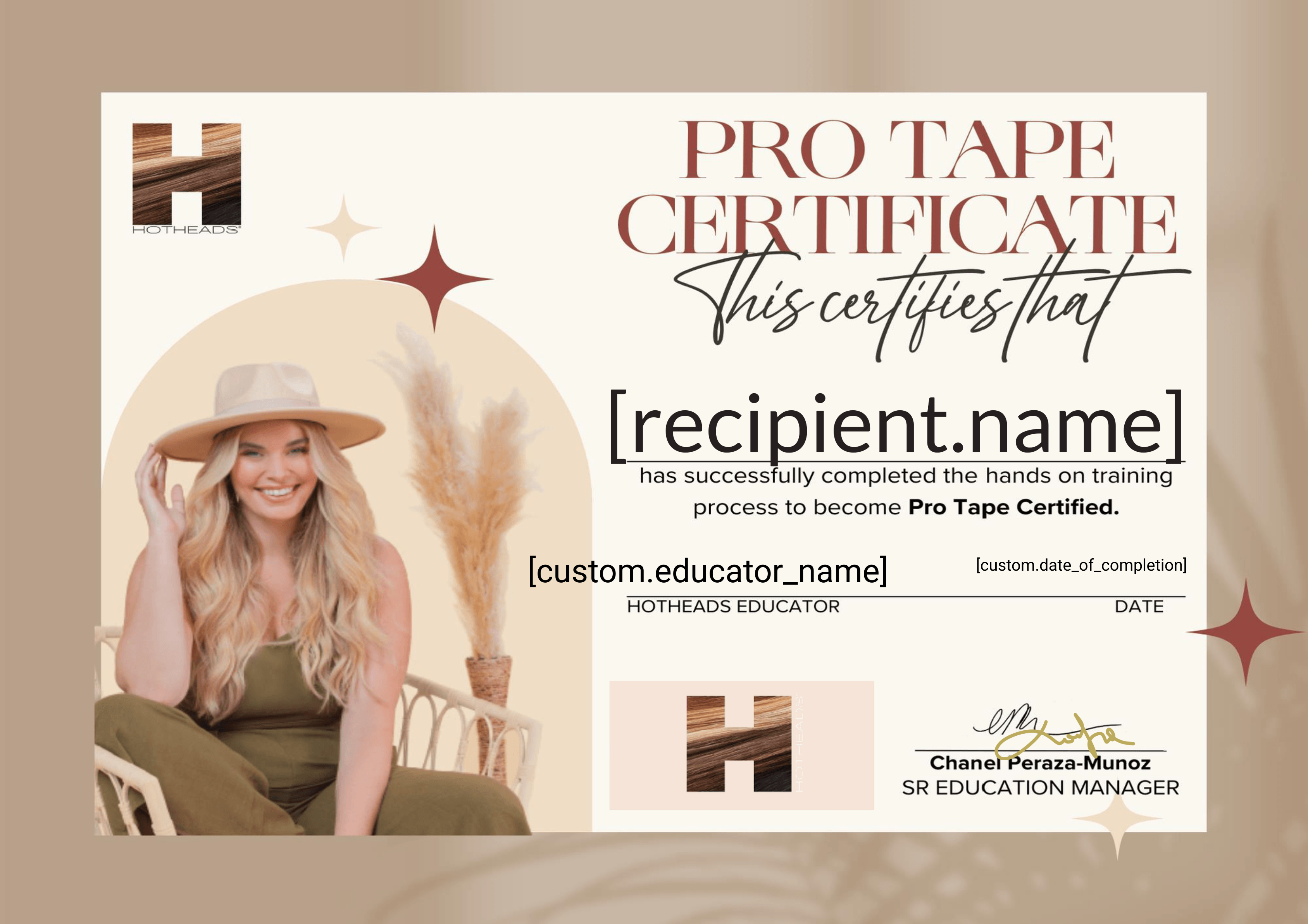 Hotheads Pro Tape 2025 certificate