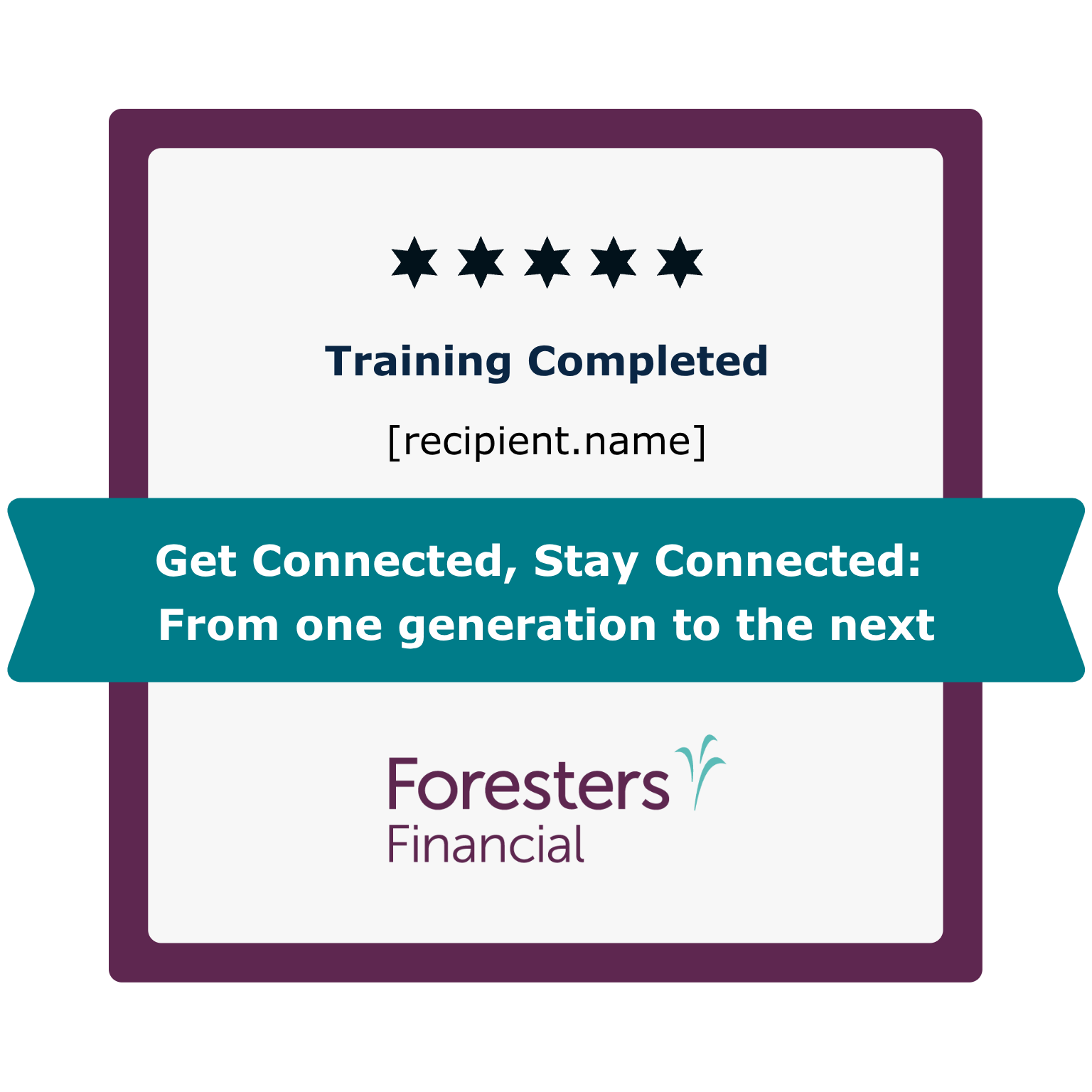 Badge: Get Connected, EN - Stay Connected: From one generation to the next