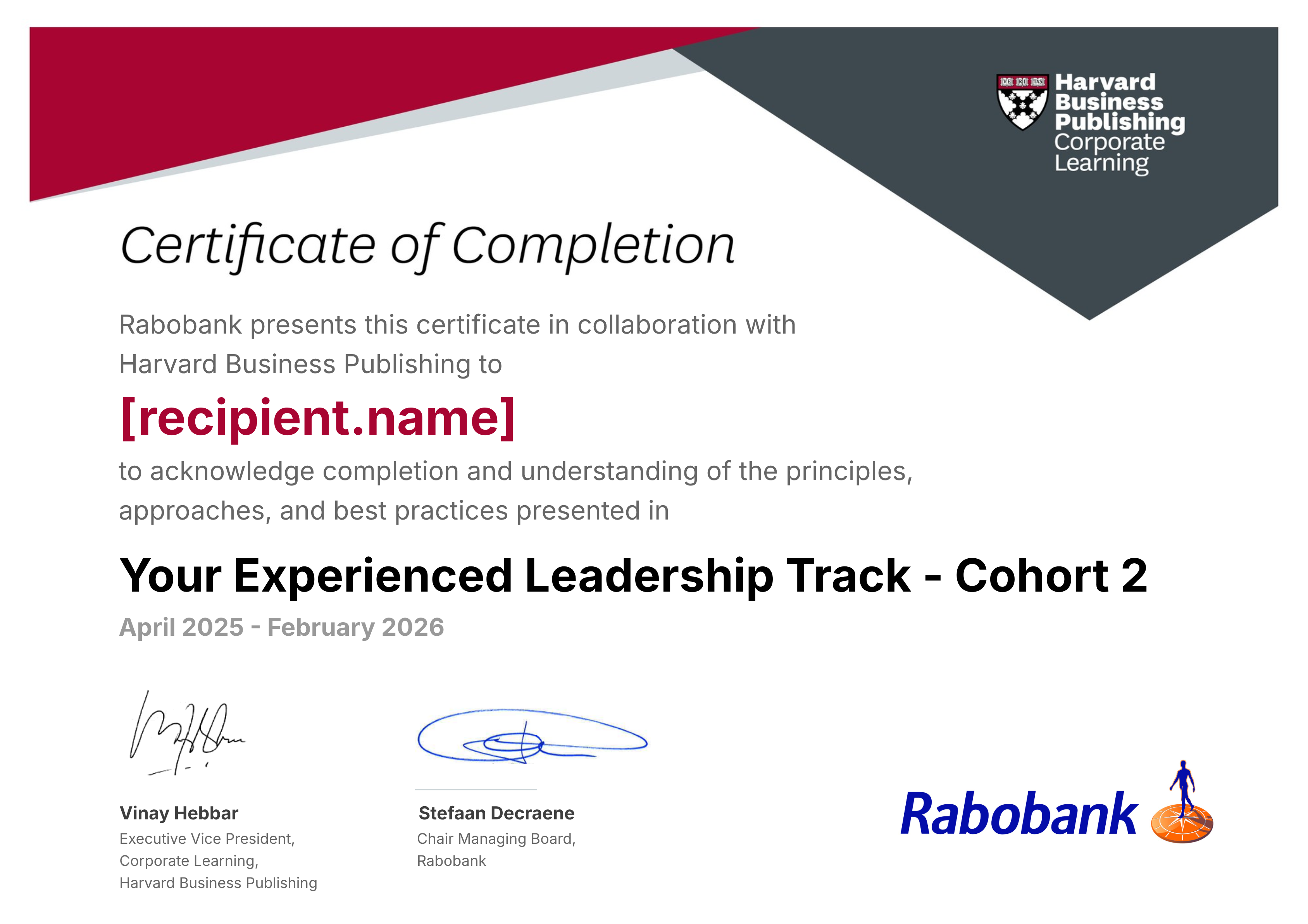 Rabobank YELT CH2 certificate