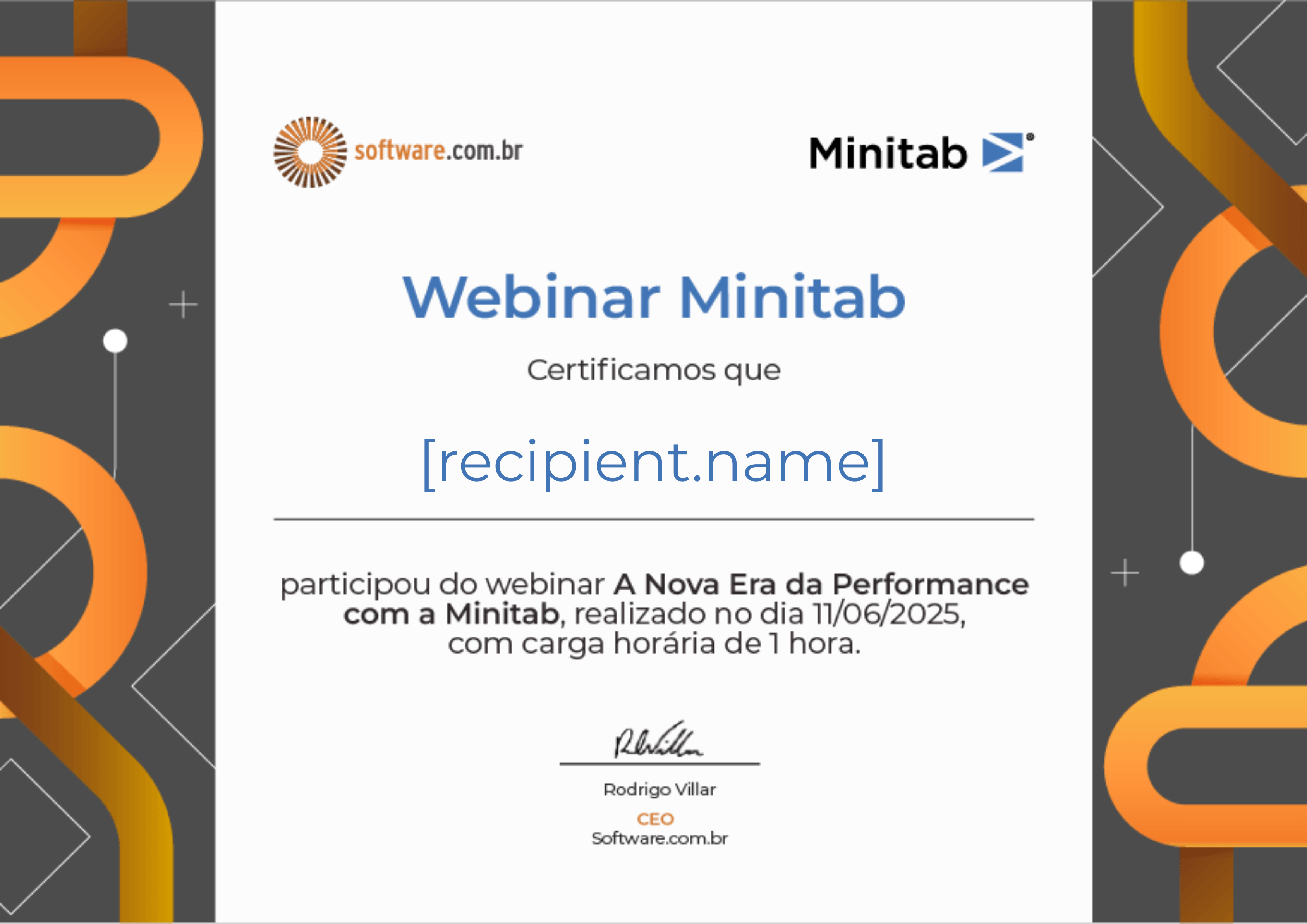 Webinar Exclusivo| A Nova Era da Performance com a Minitab certificate