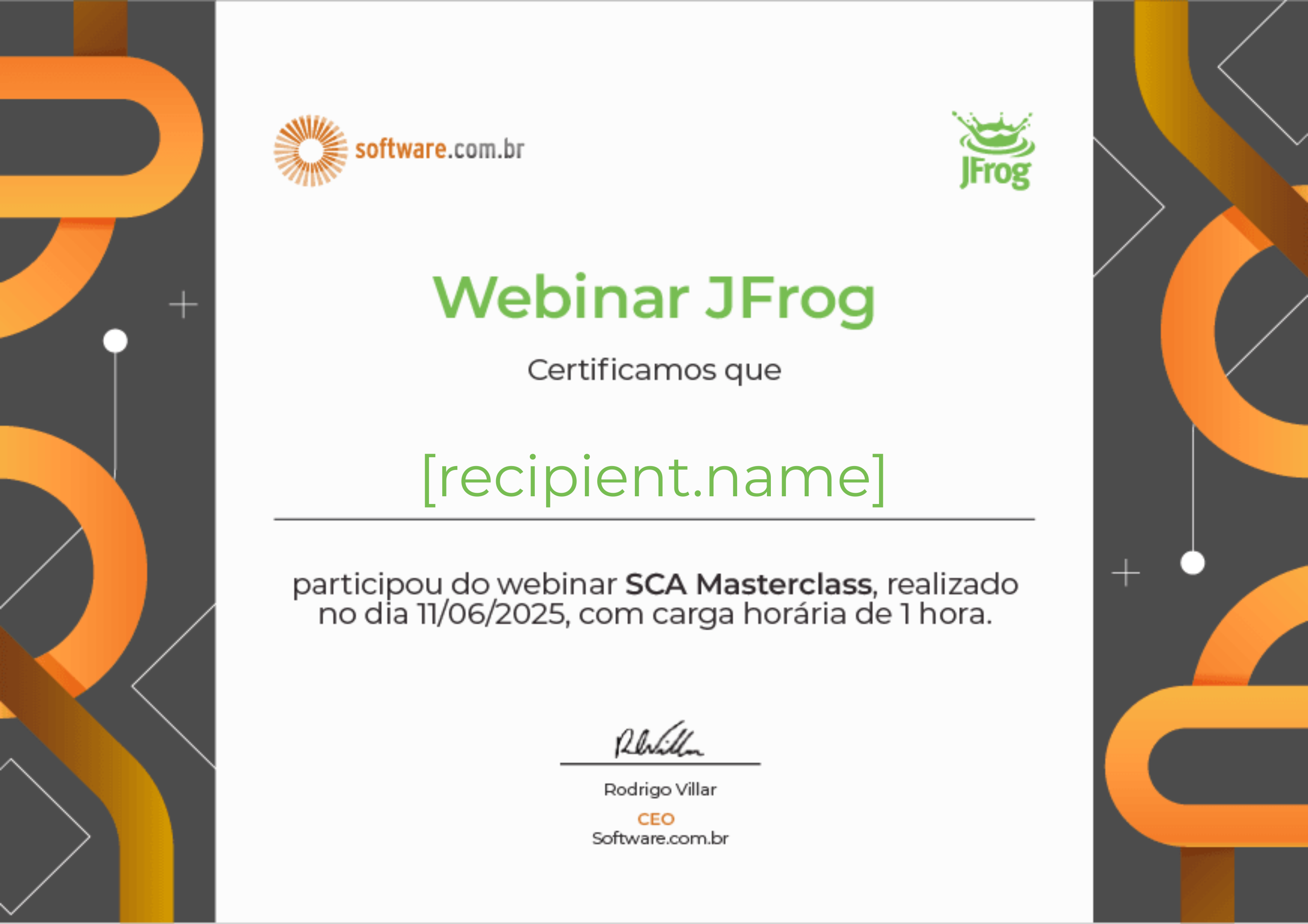 Webinar JFrog certificate
