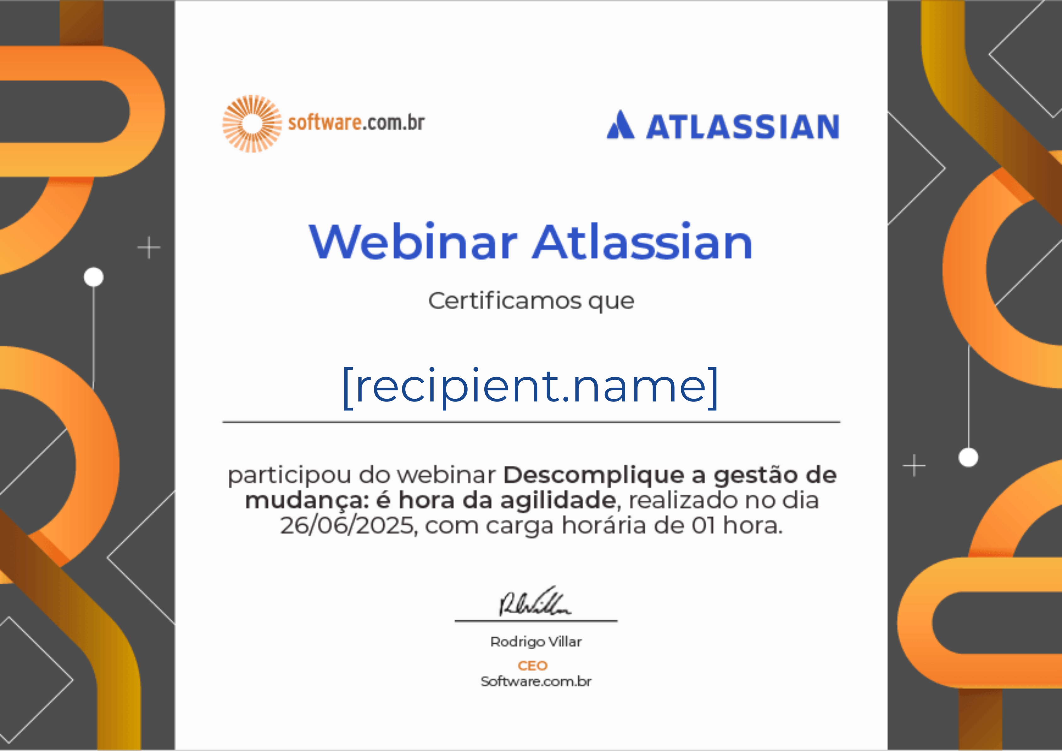 Webinar l Descomplique a gestão de mudança: é hora da agilidade certificate