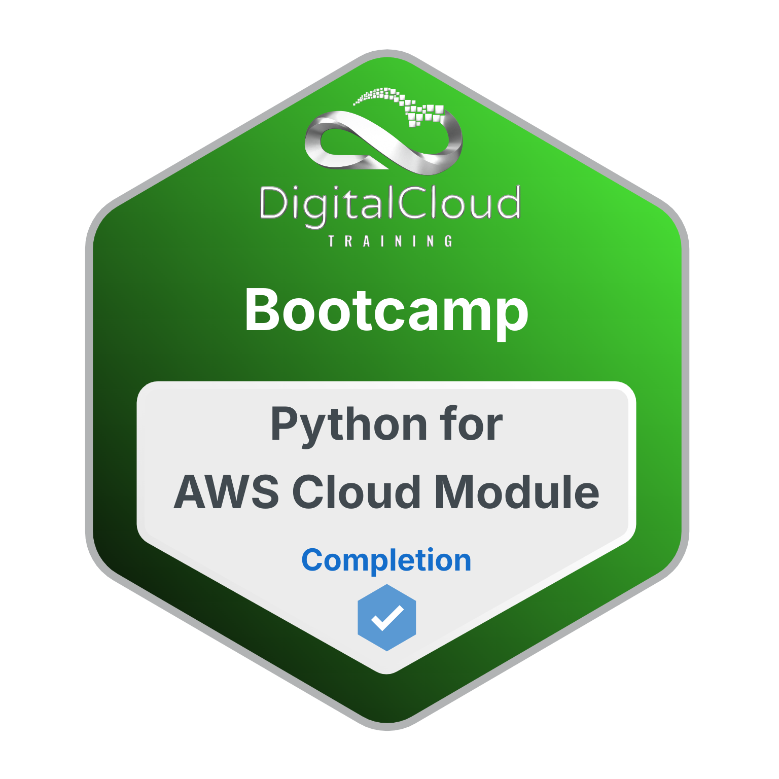 Python for AWS Cloud Bootcamp Module badge