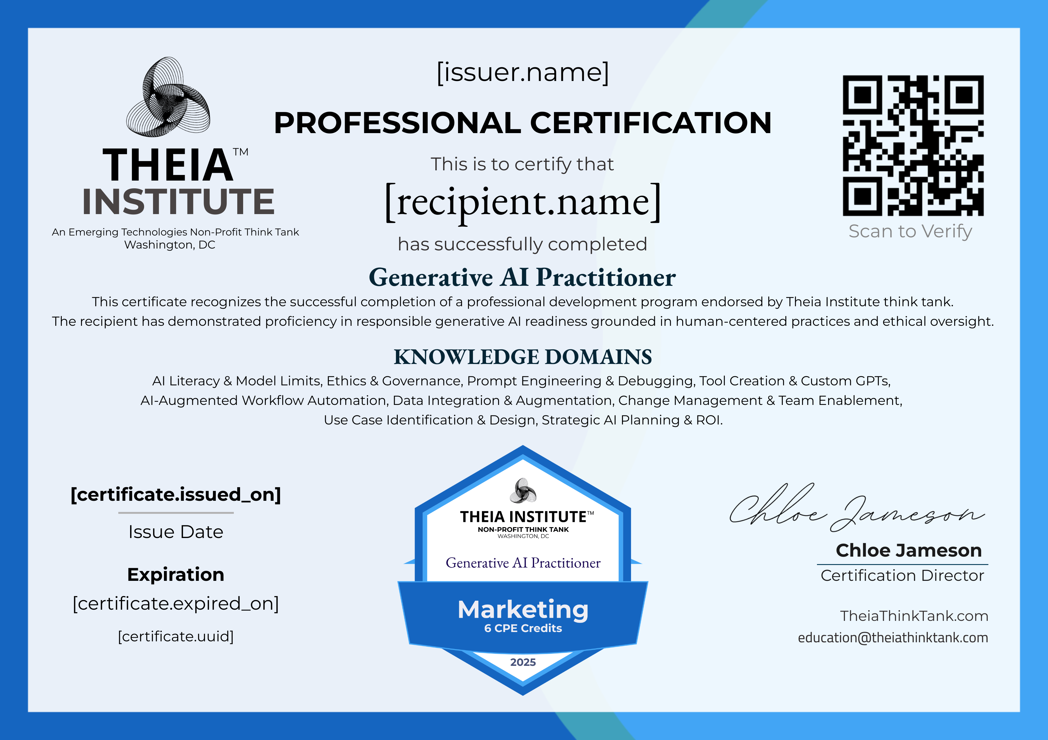 Marketing: 6 CPE Credits | Generative AI Practitioner Certificate certificate