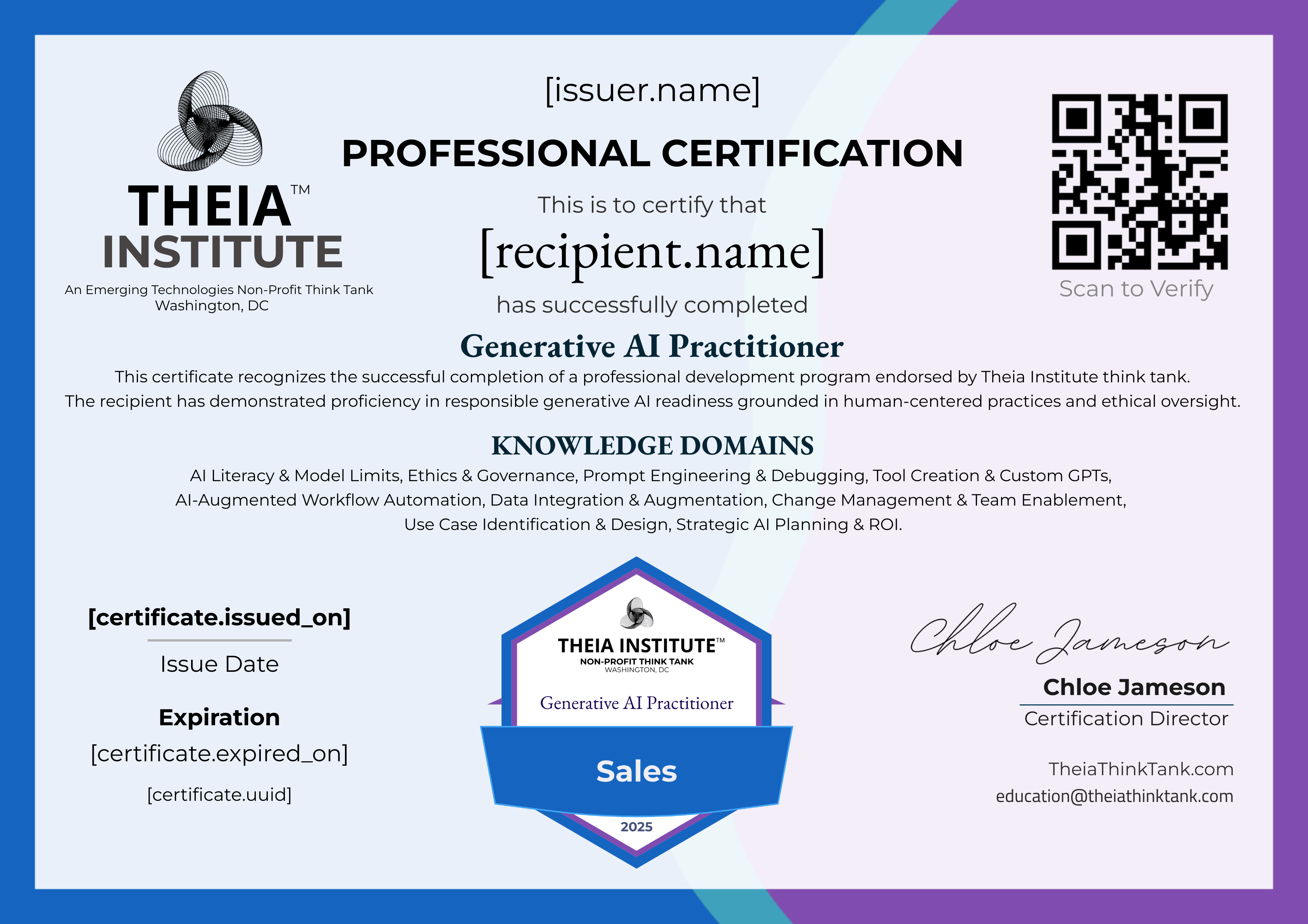 Sales | Generative AI Practitioner Certificate certificate