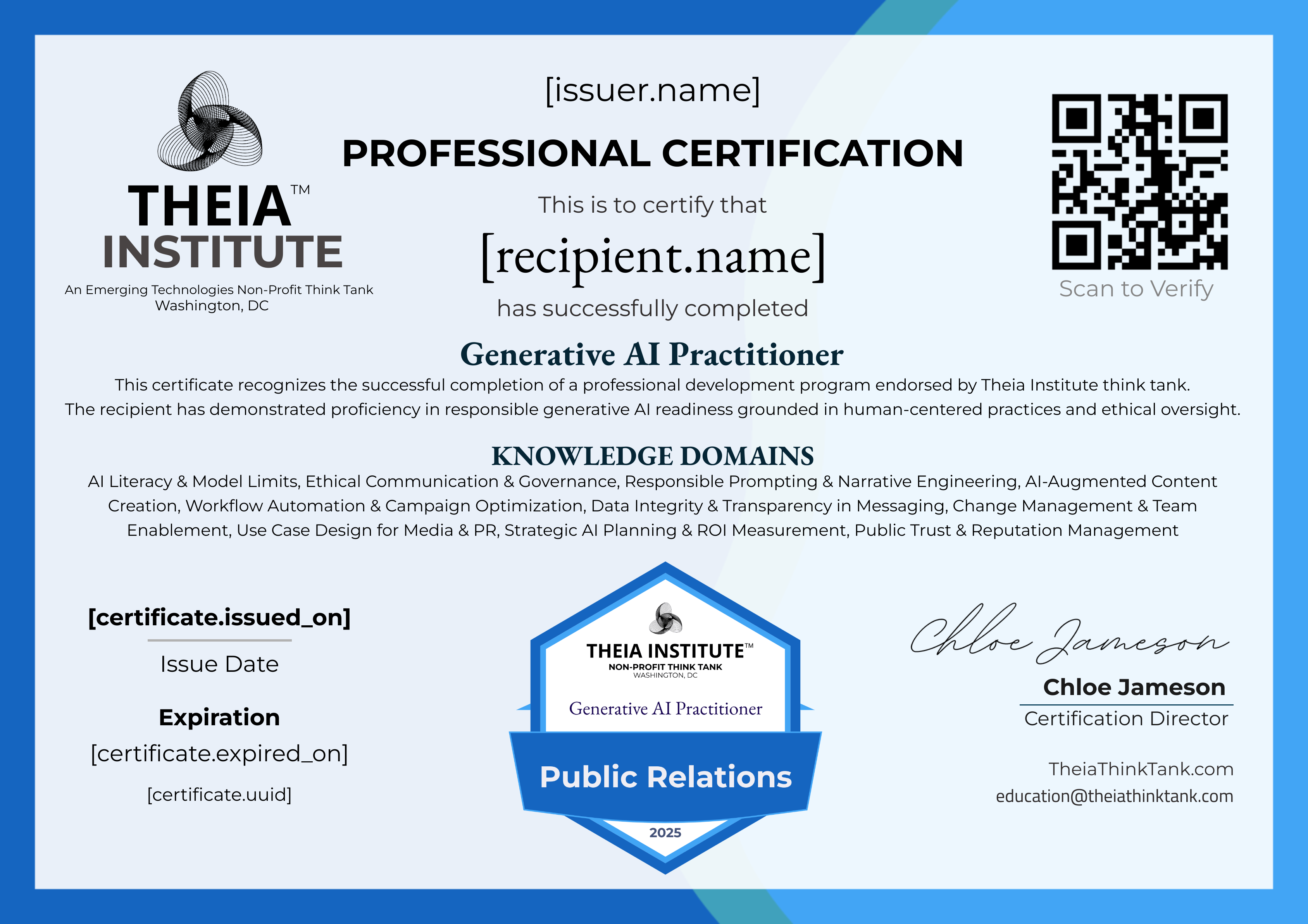 Generative AI Specialist | Public Relations certificate