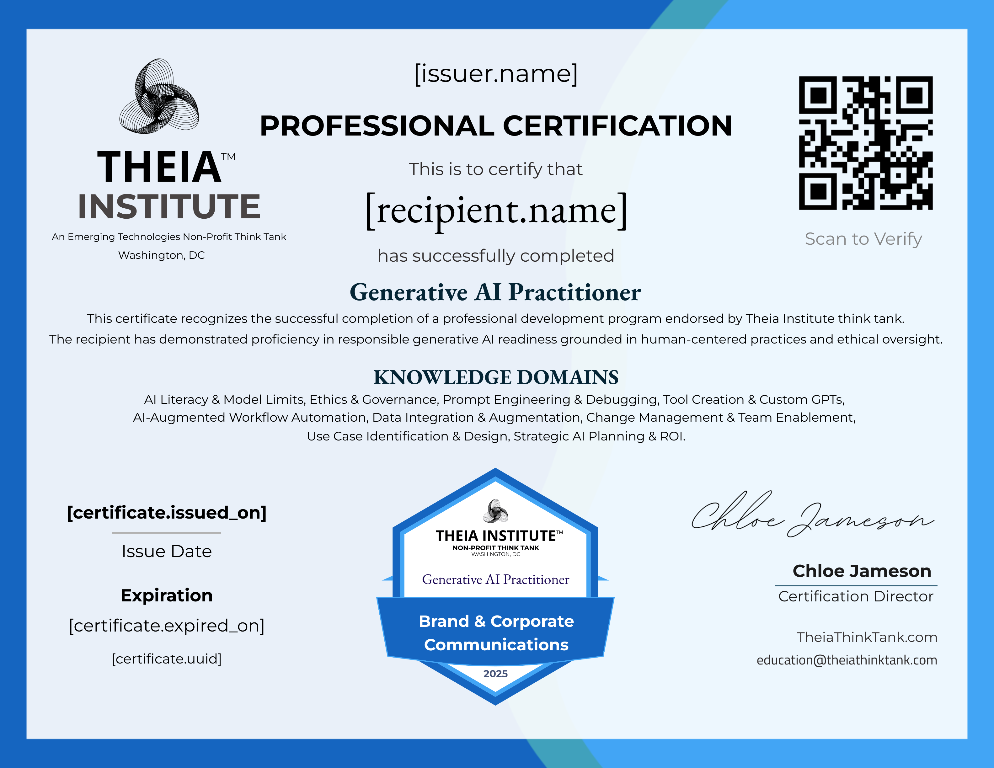 Generative AI Practitioner | Brand & Corporate Communications certificate