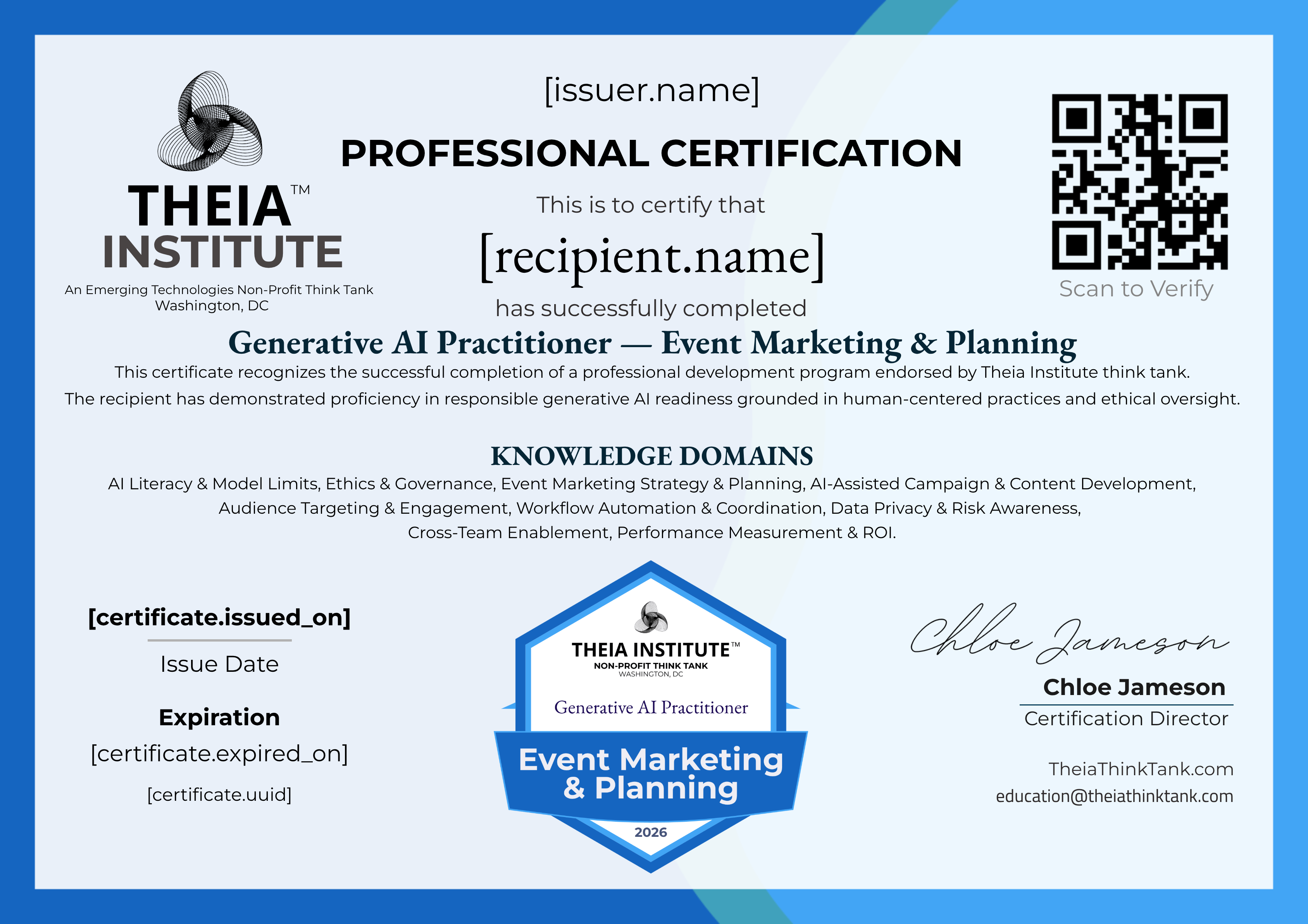 Generative AI Practitioner — Event Marketing and Planning 2026 certificate