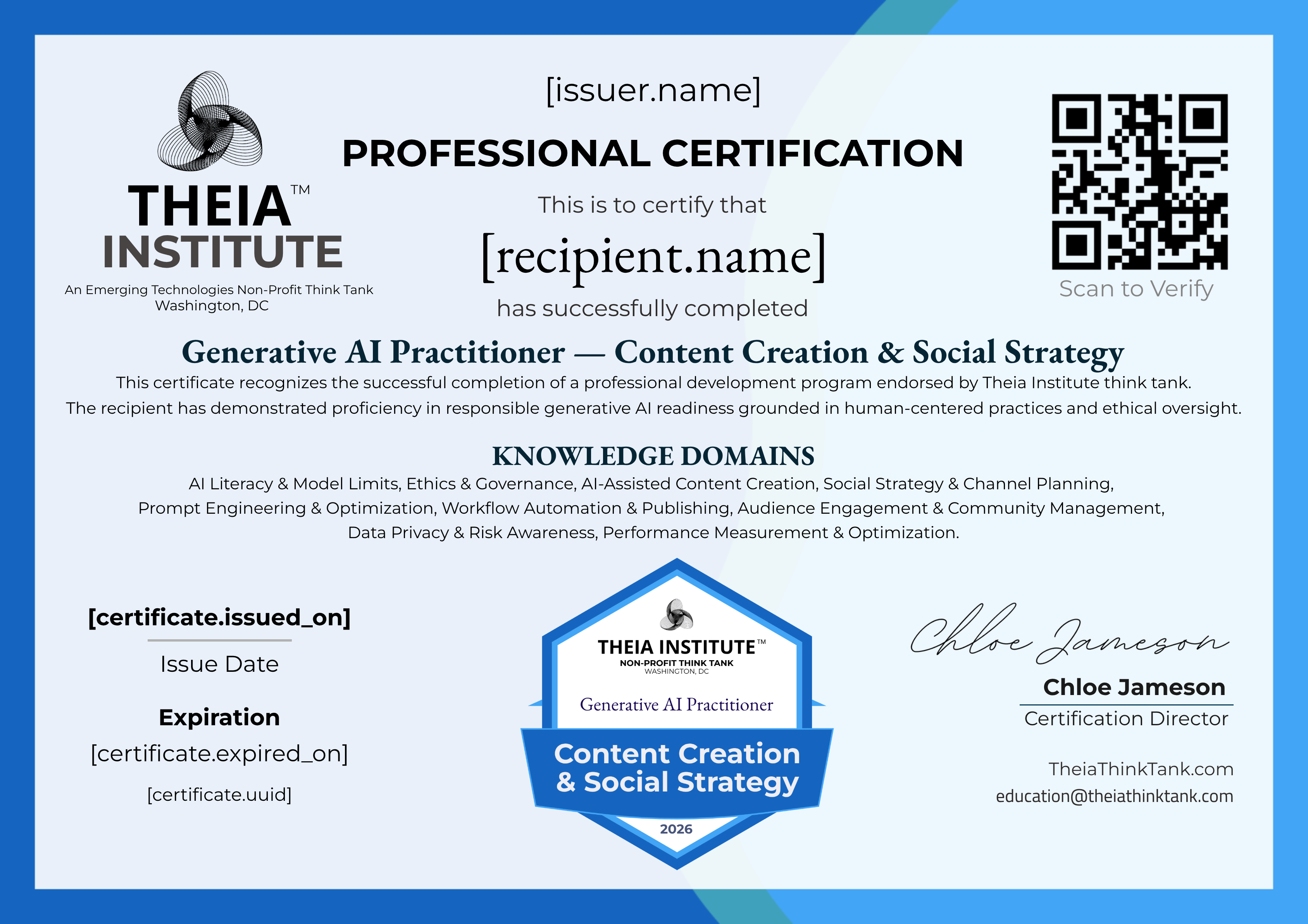Generative AI Practitioner — Content Creation and Social Strategy 2026 certificate