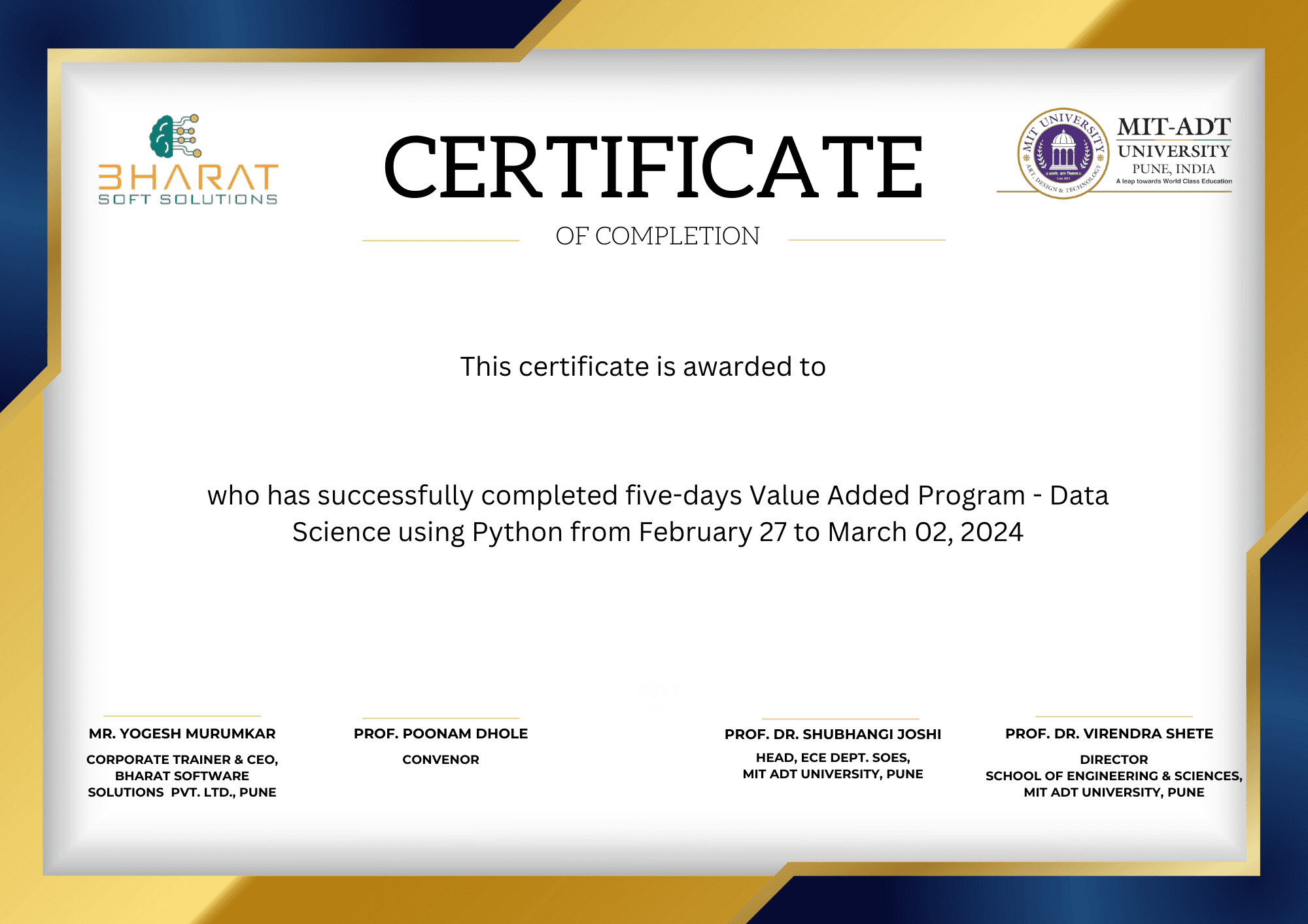 vap certification Changes in VAP Biocriteria Certification