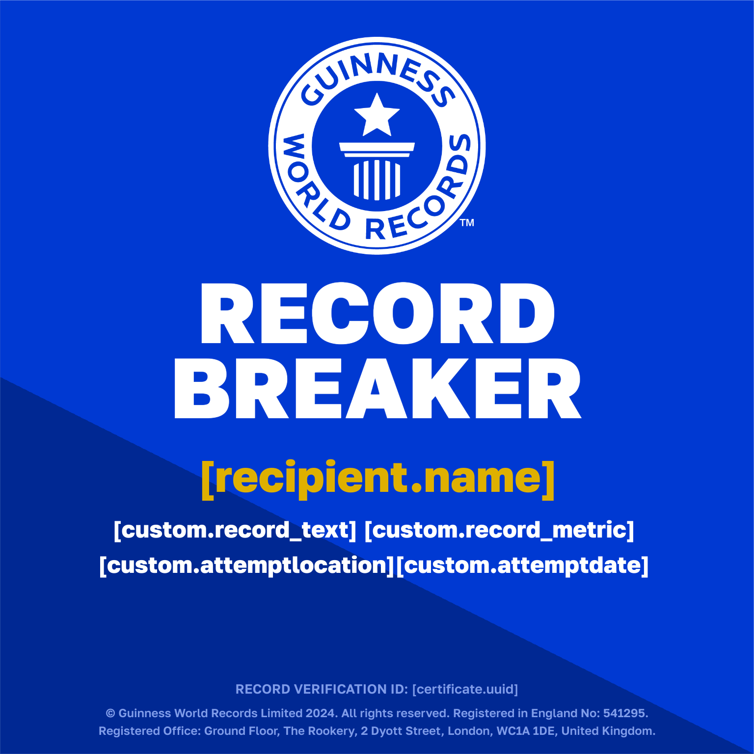 Digital Record Breaker Badge (Manual) (CB) badge