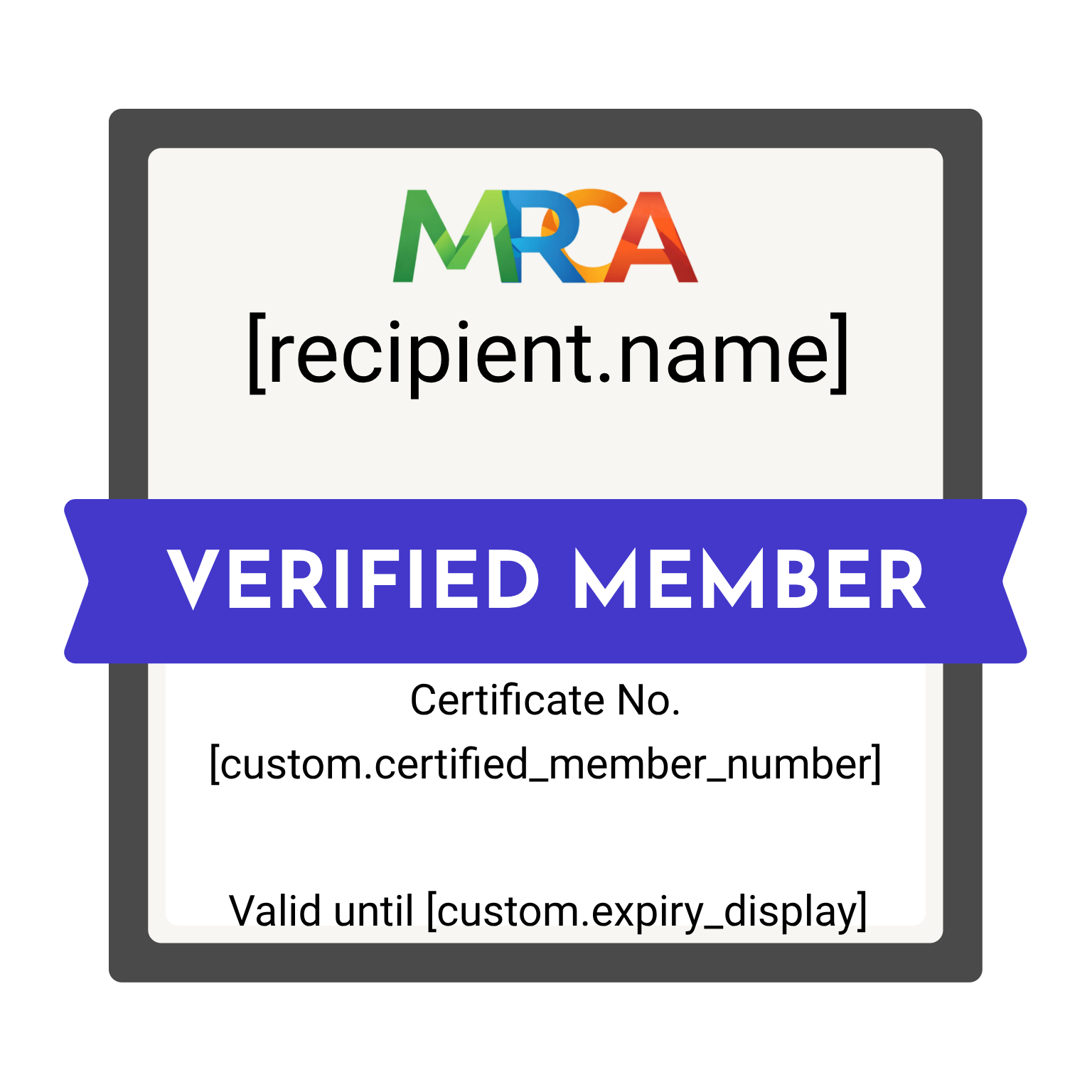 Verified Member - MRCA badge