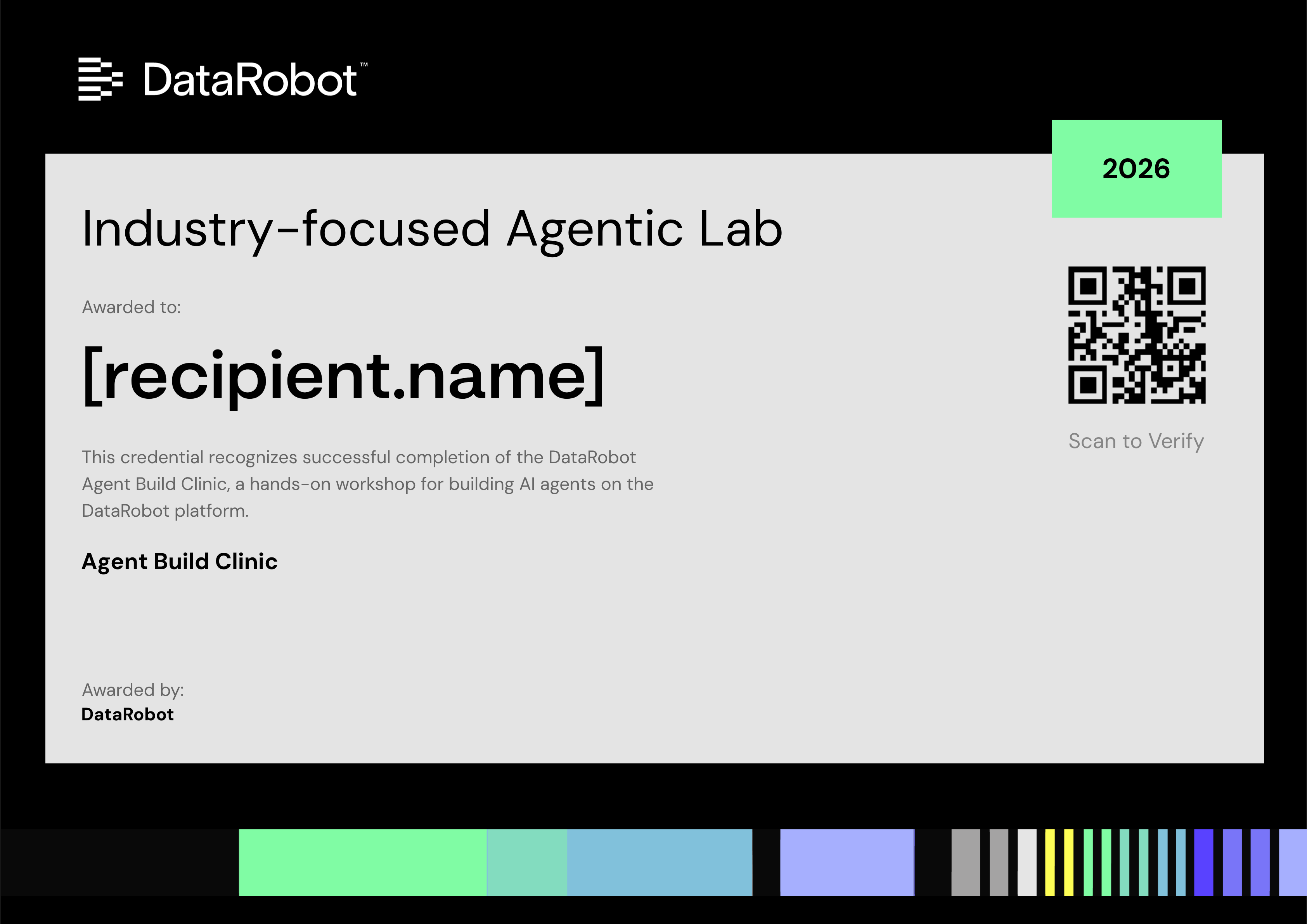 Certificate Design for Industry-focused Agentic Lab