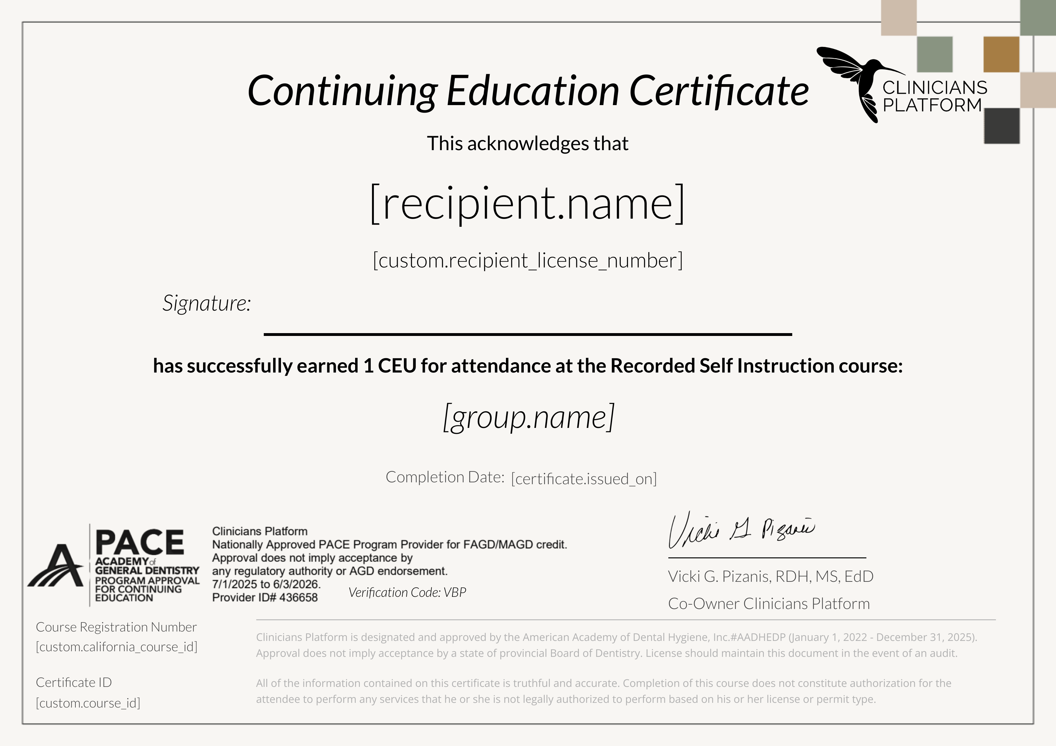 Health Professional Role in Identifying and Assessing Victims of Human Labor Trafficking certificate