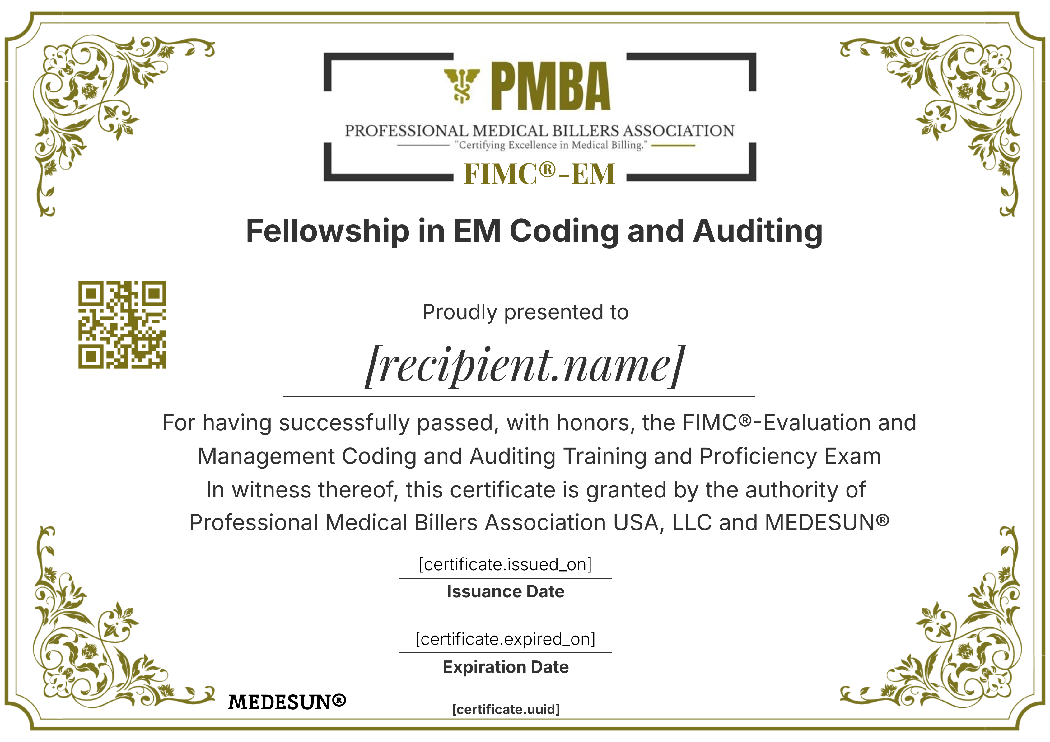 FIMC-EM certificate