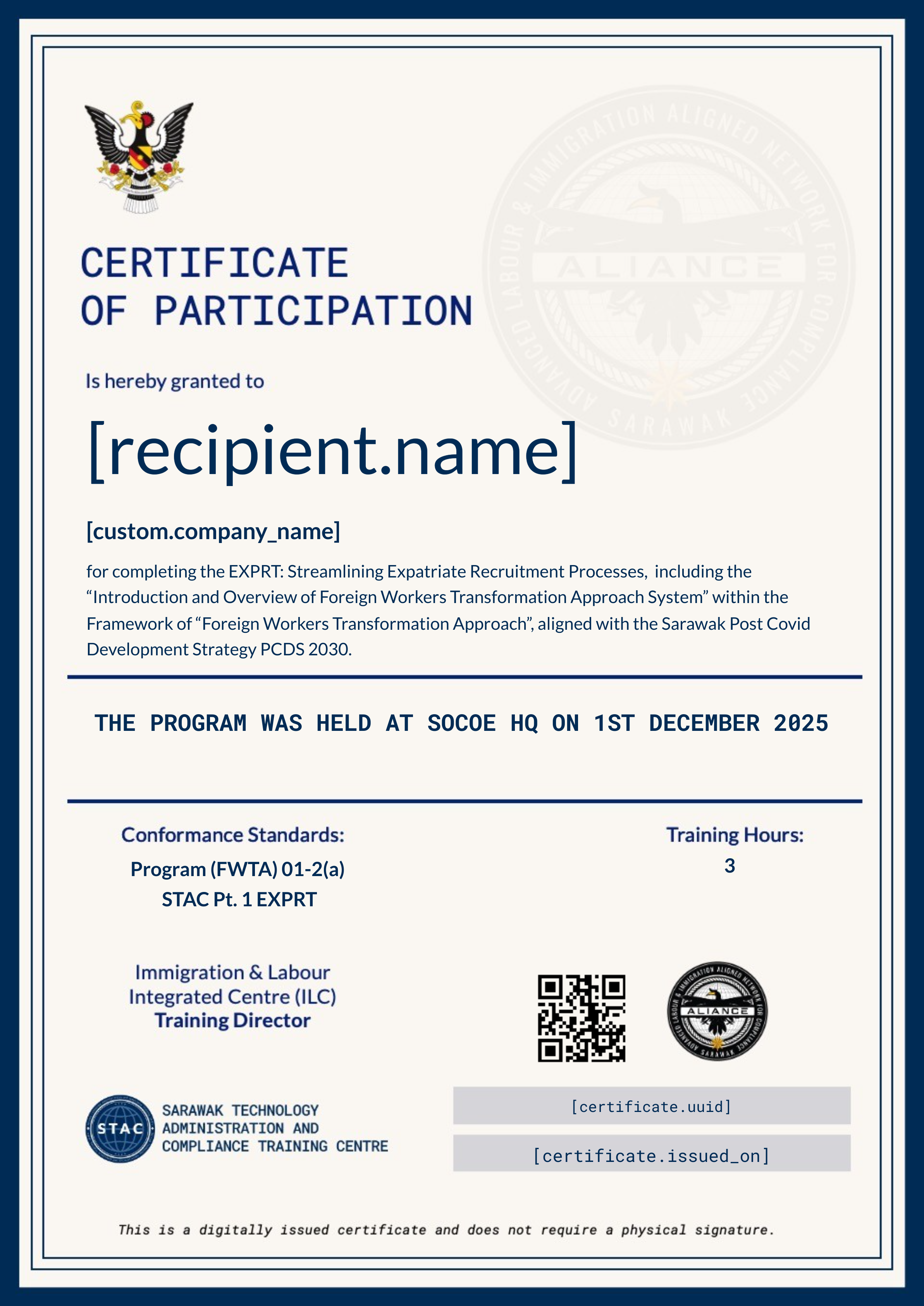 ✅ STAC | EXPRT Training 1 December (ILMU) certificate