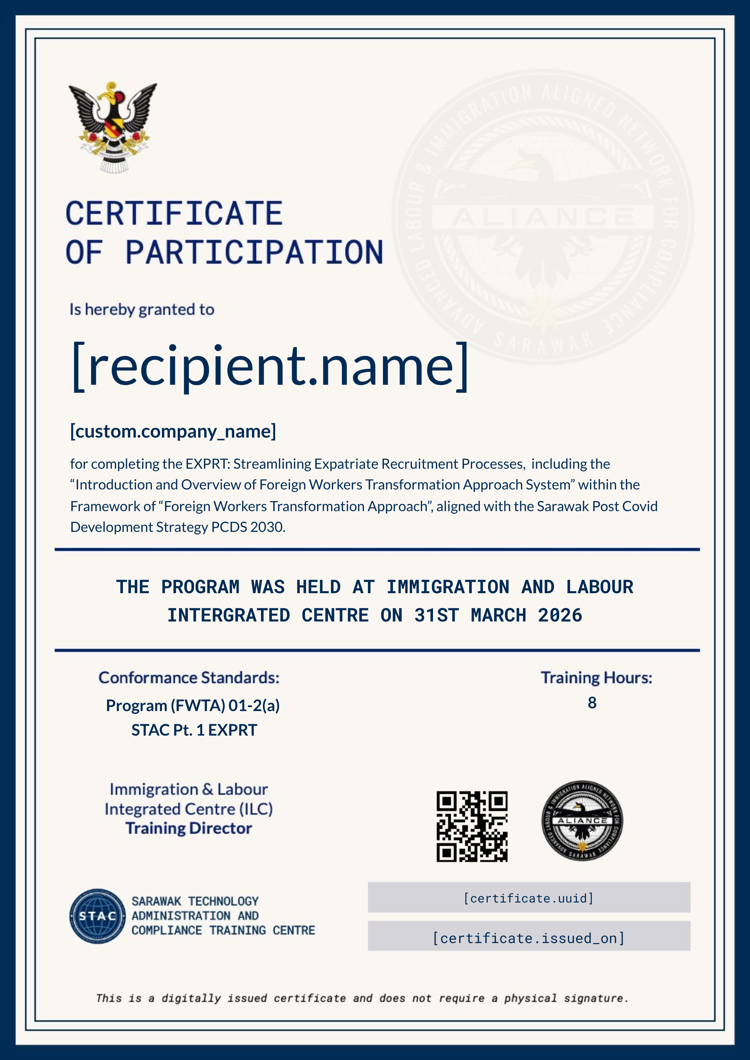 STAC | EXPRT Training 31st March 2026 (Companies) certificate