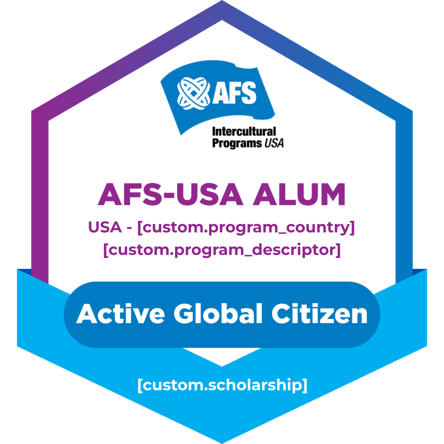 AFS-USA Scholarship Students badge