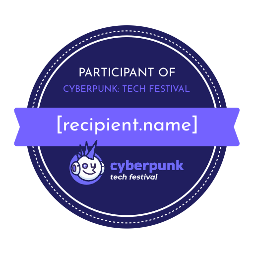 cyberpunk: tech festival badge