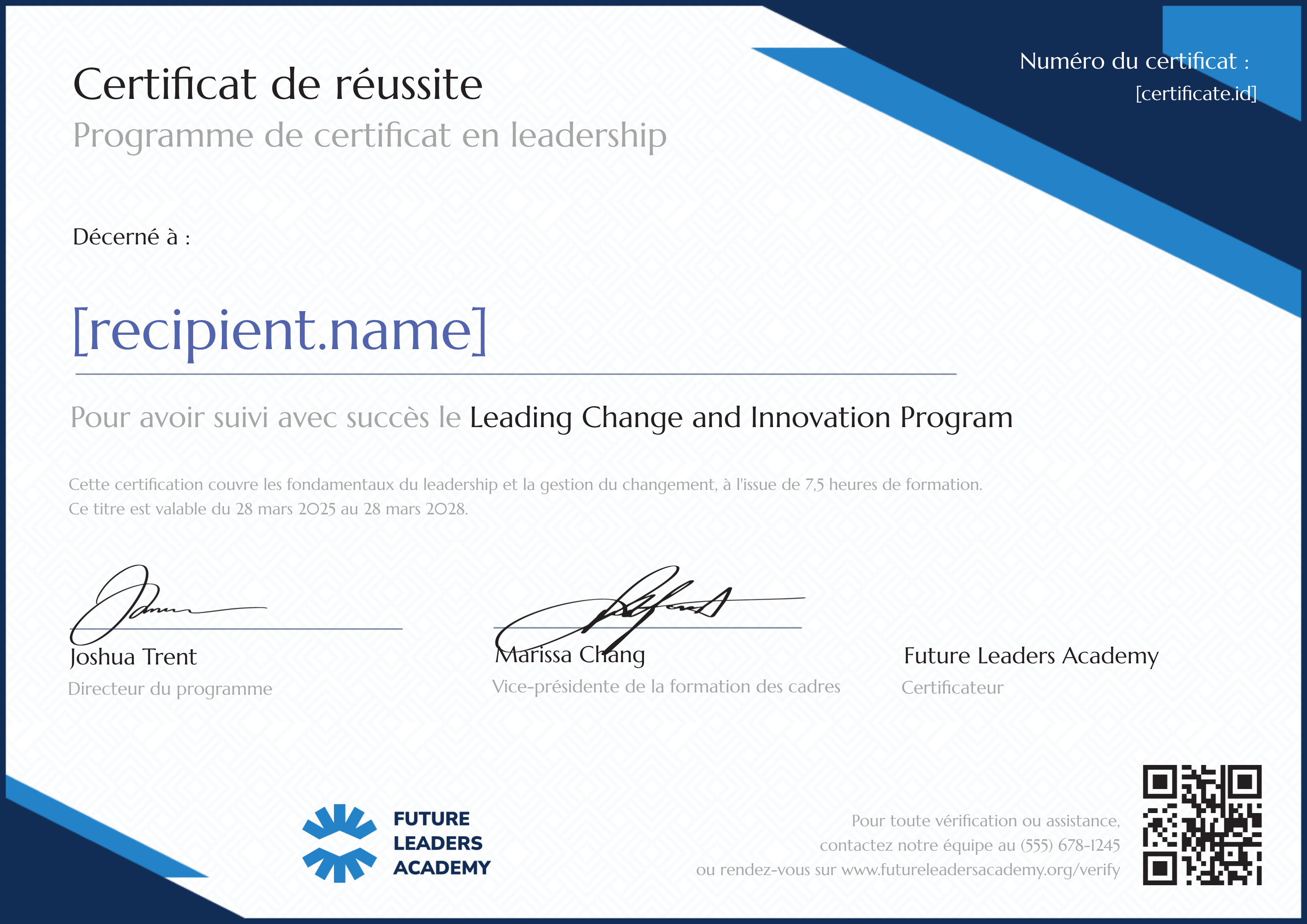 Future Leaders Academy Certificate (FR)