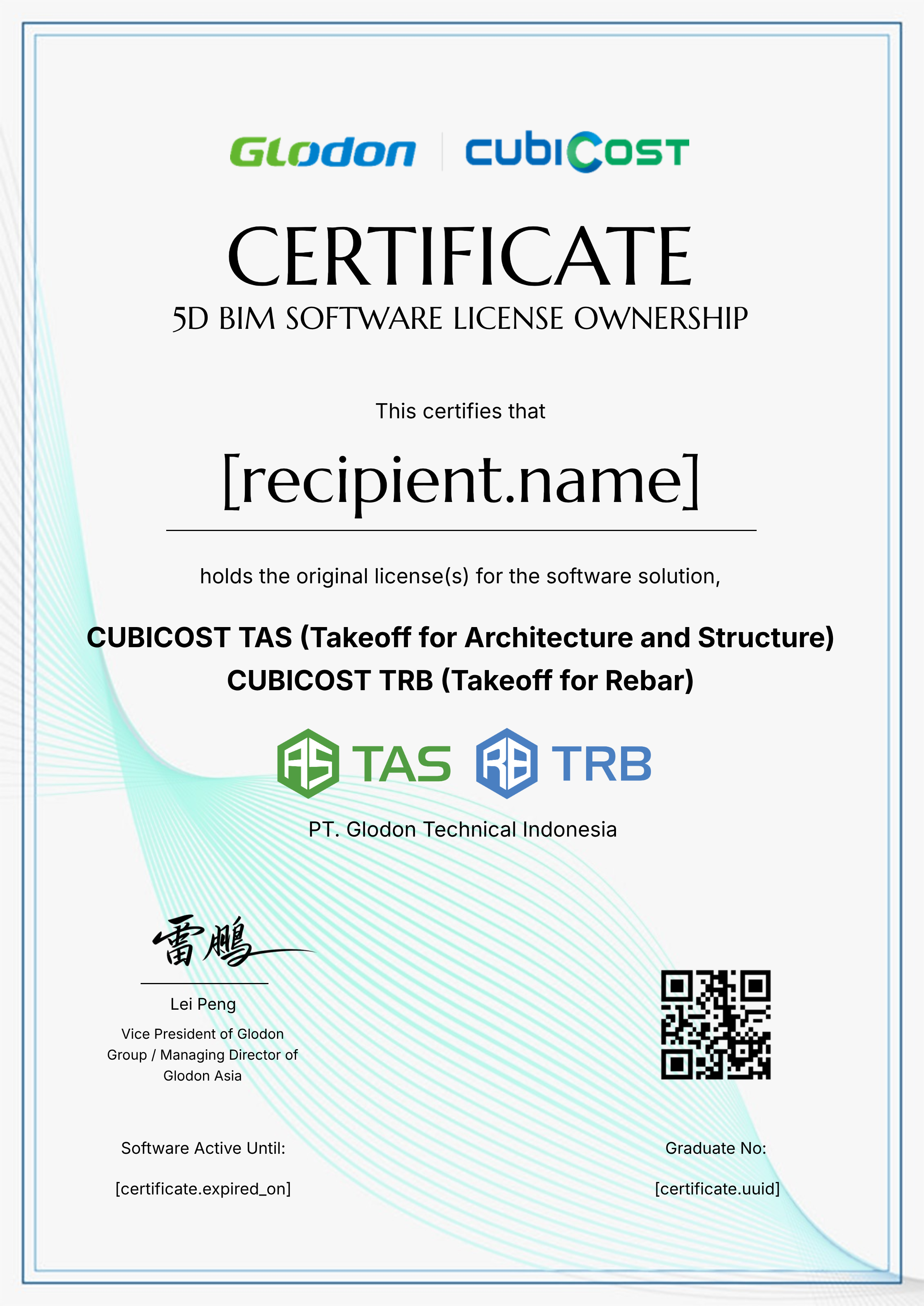 ID-TAS TRB-LICENSE OWNERSHIP-ENTERPRISE certificate