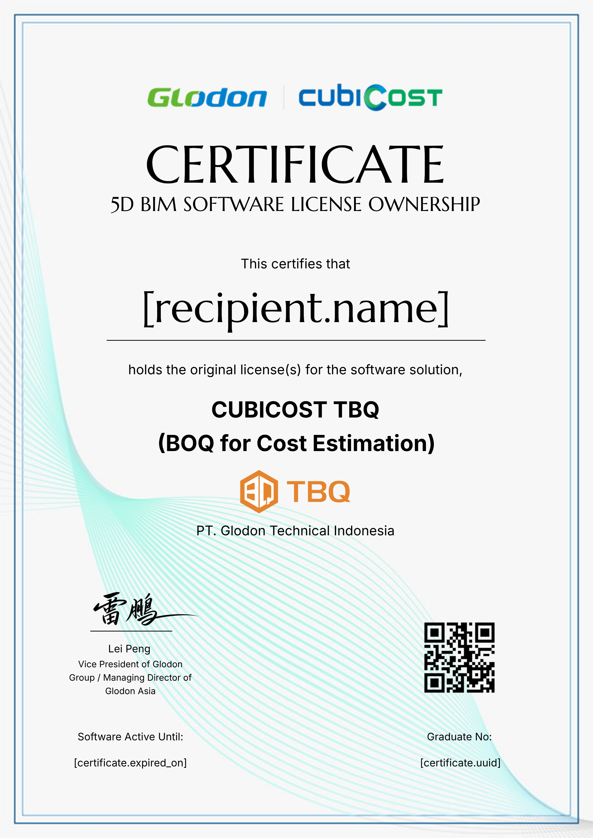 ID-TBQ-LICENSE OWNERSHIP-ENTERPRISE certificate