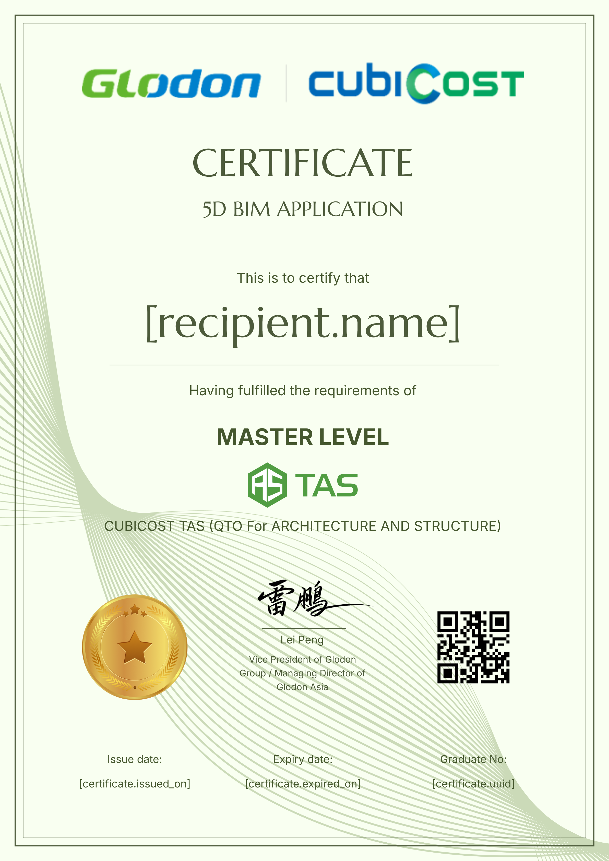 MY-TAS-MASTER-PERSONAL certificate