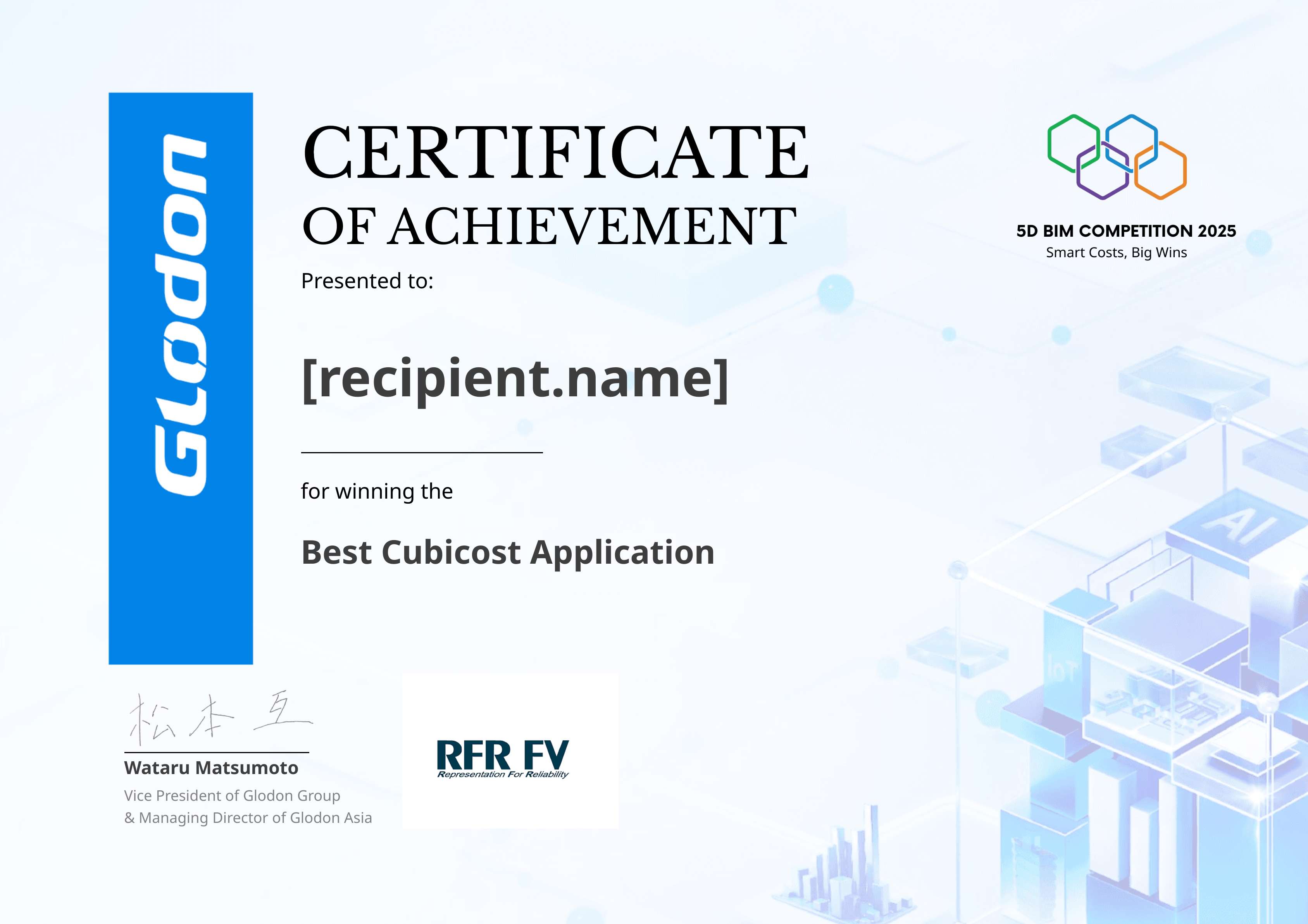 VN BIM CONTEST 2025 RFR certificate