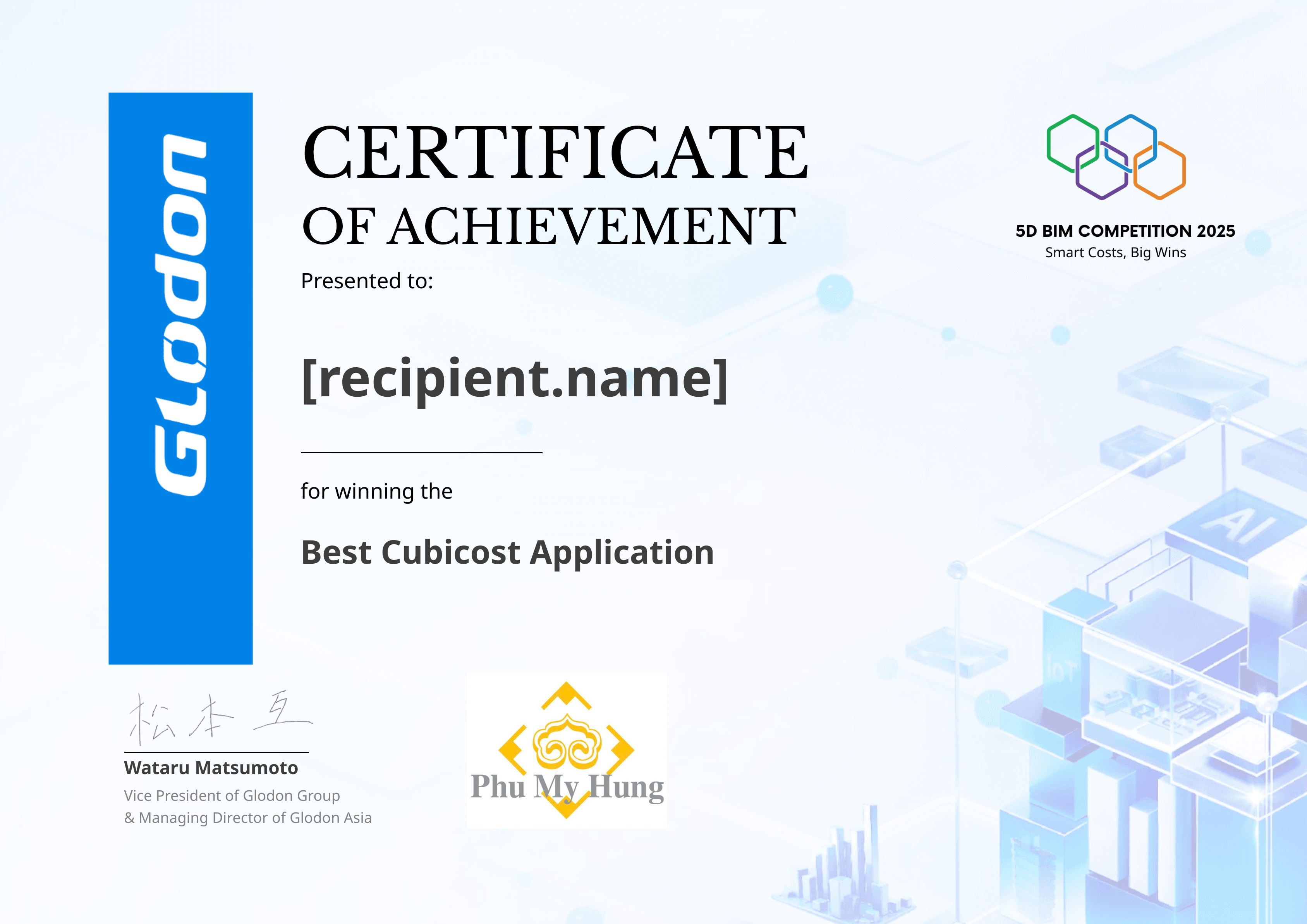 bim contest phu my hung certificate