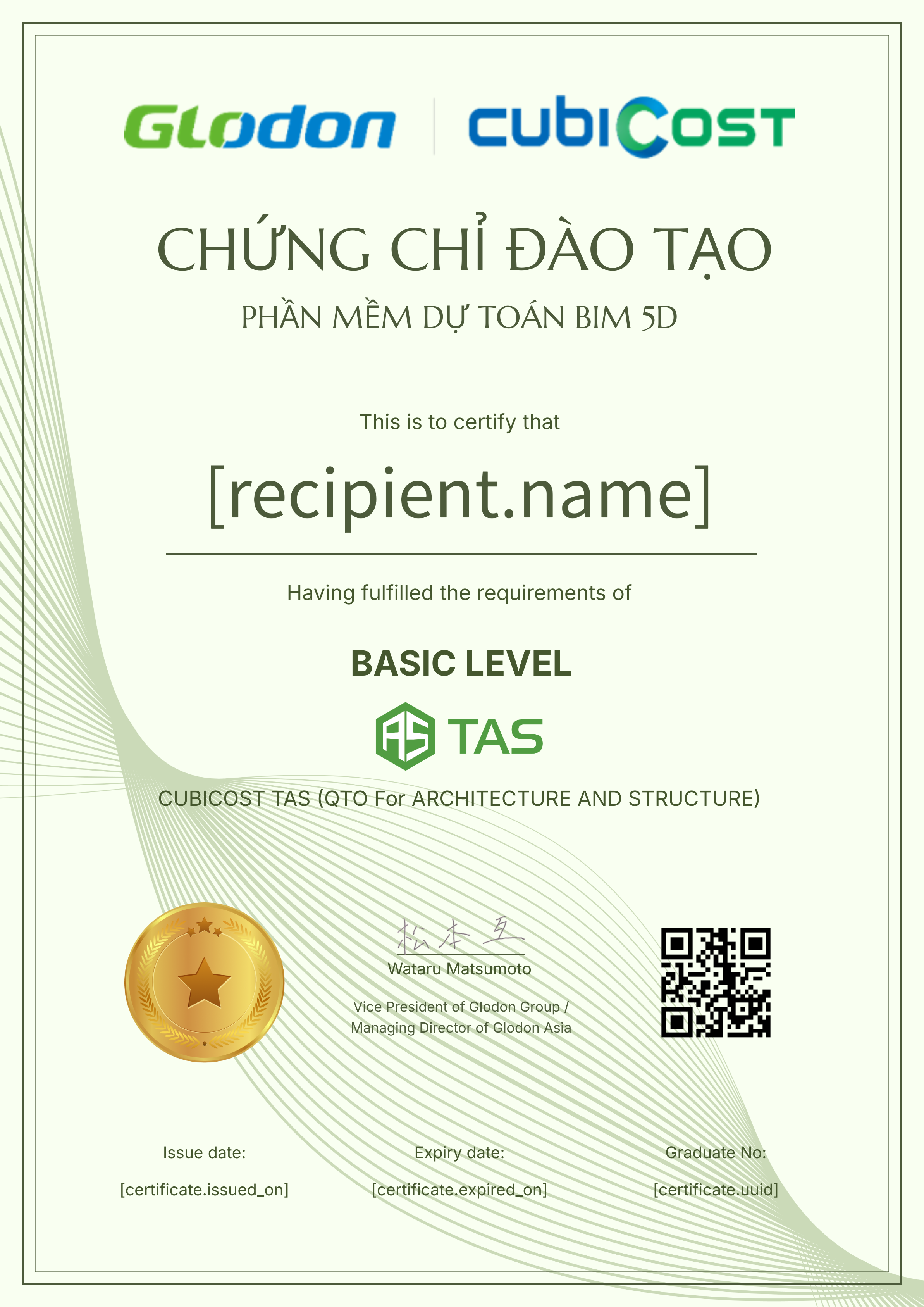 VN BASIC TAS certificate